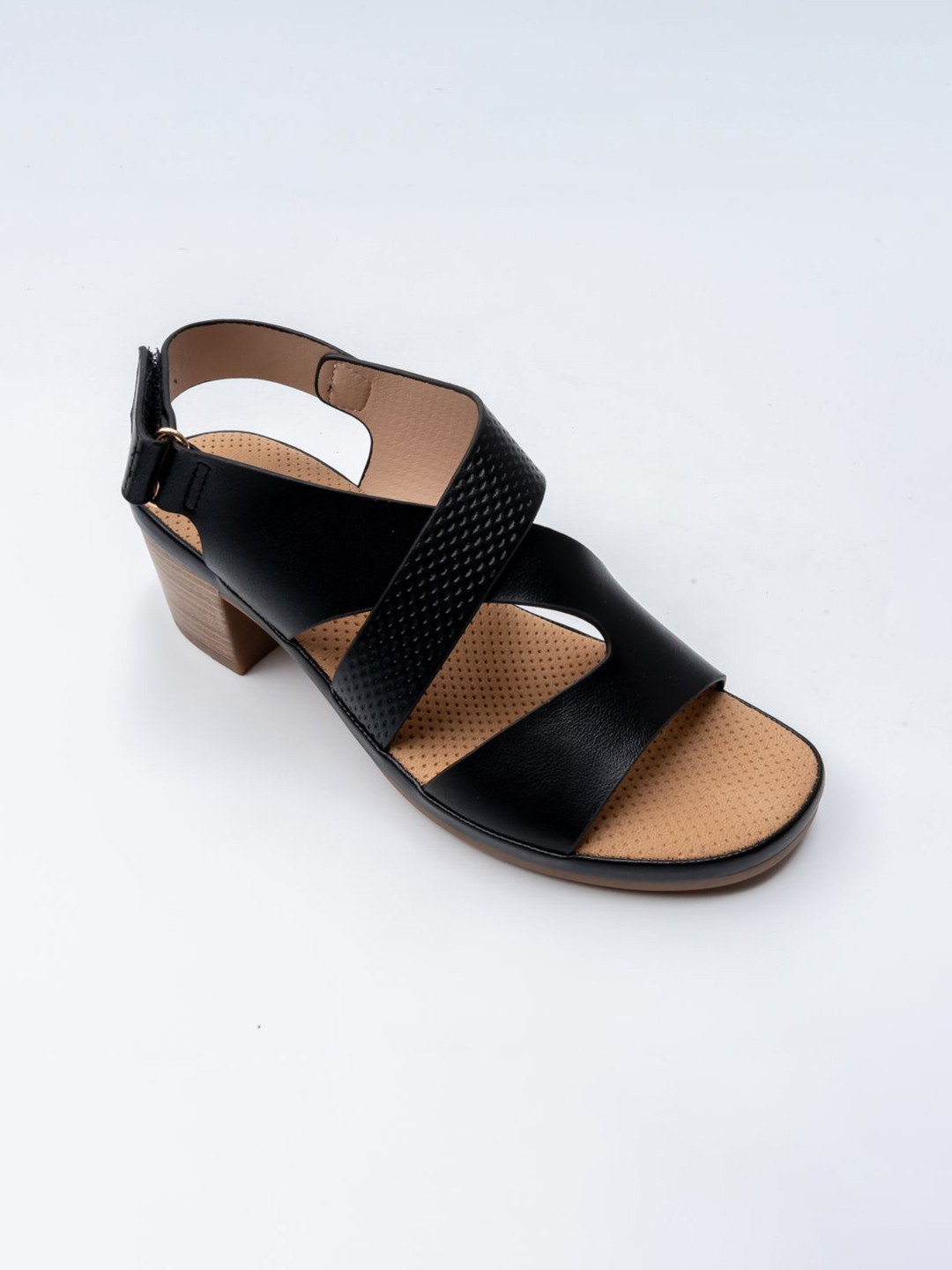 FOREVER SHOE BAZAR Women Textured Open Toe Block Heels Sandals