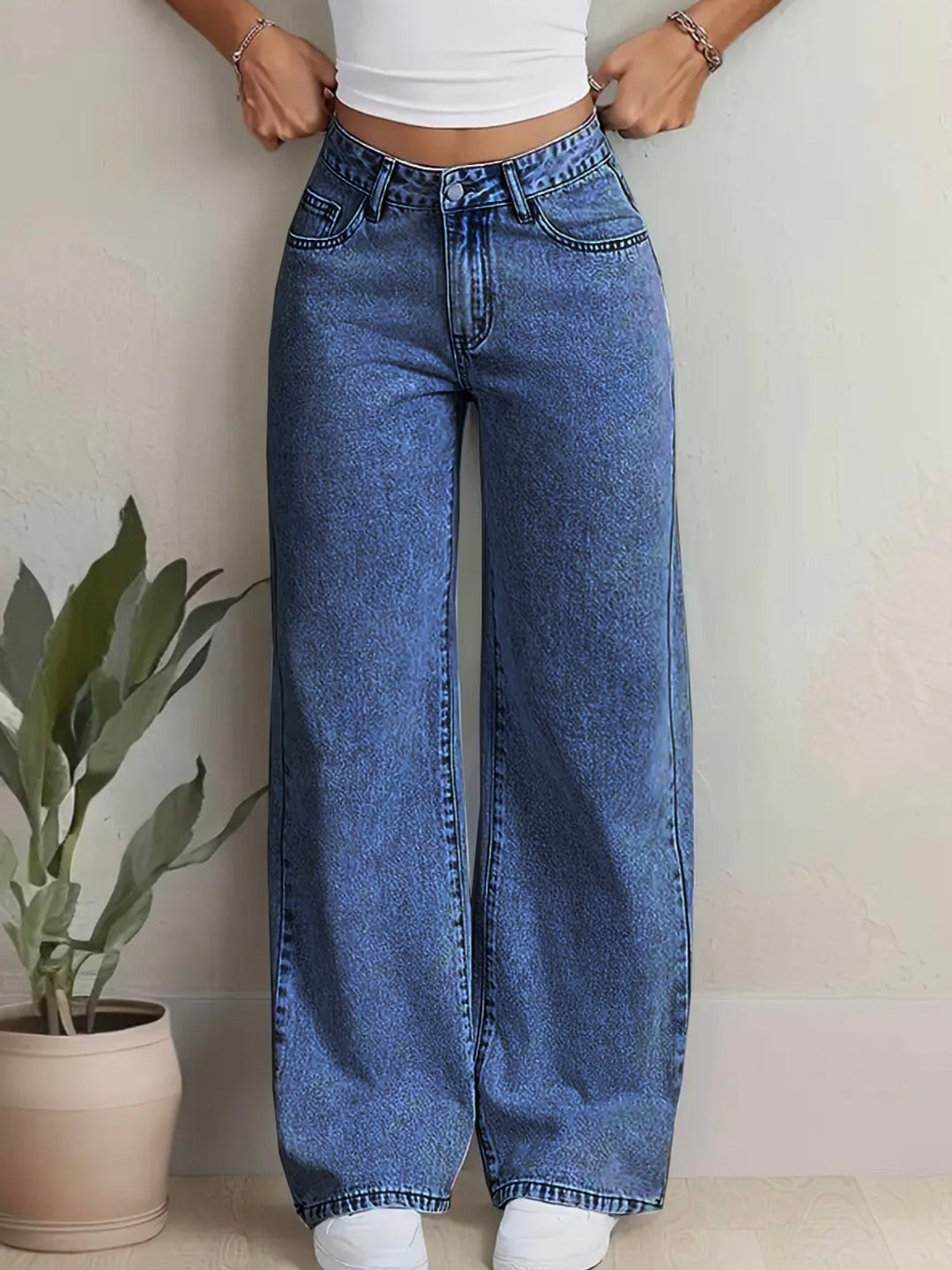 Nifty Women High-Rise Stretchable Baggy Jeans