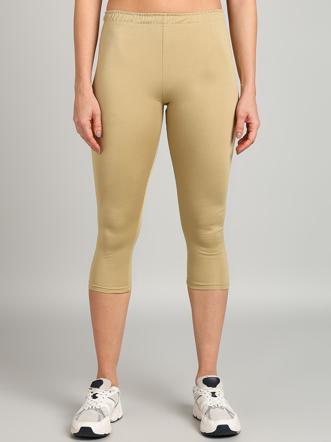 PAAVKI Pure Cotton Slim-Fit Mid-Rise Ankle-Length Leggings