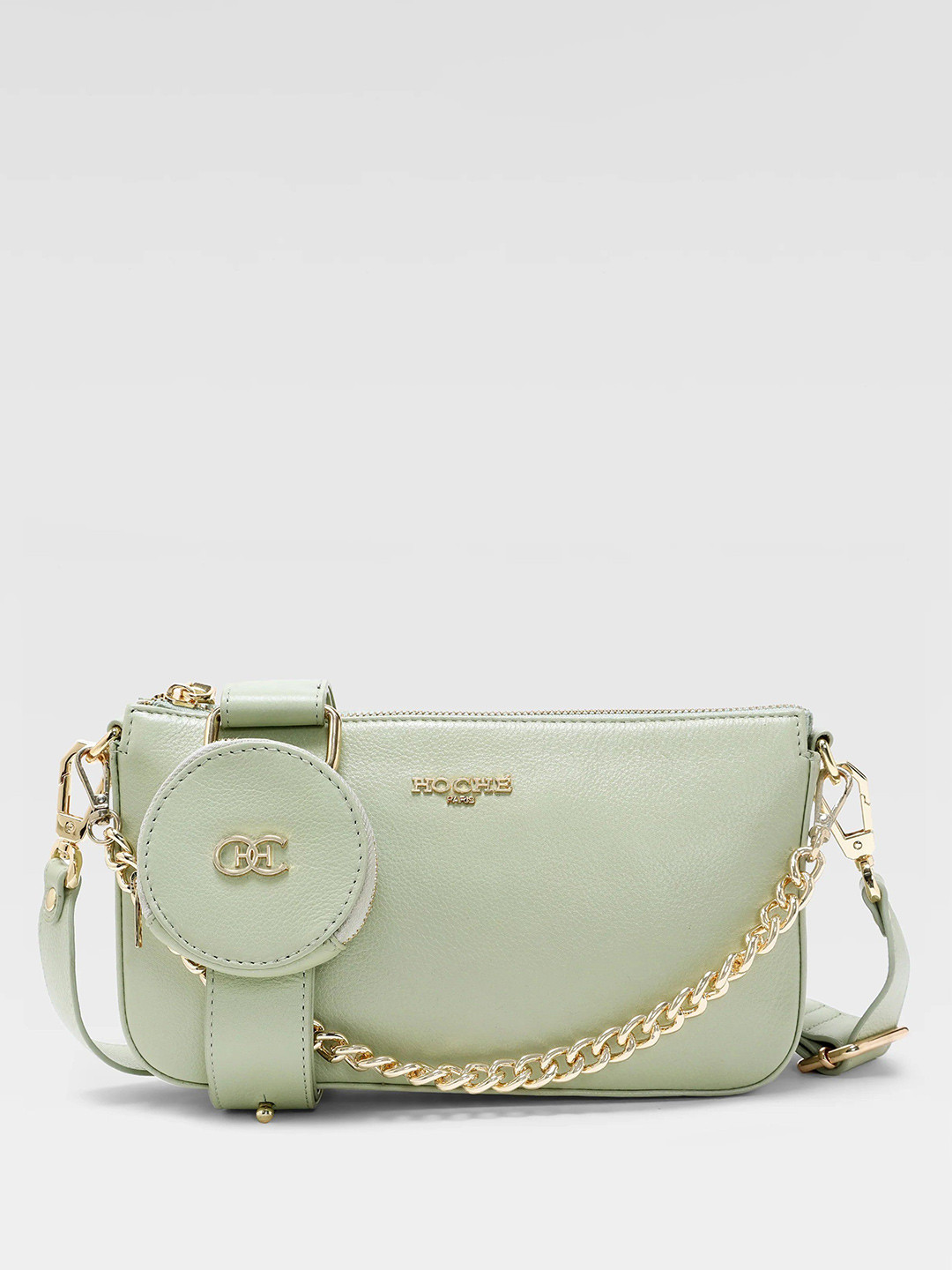 Hoche Paris Leather Crossbody Bag With Pouch