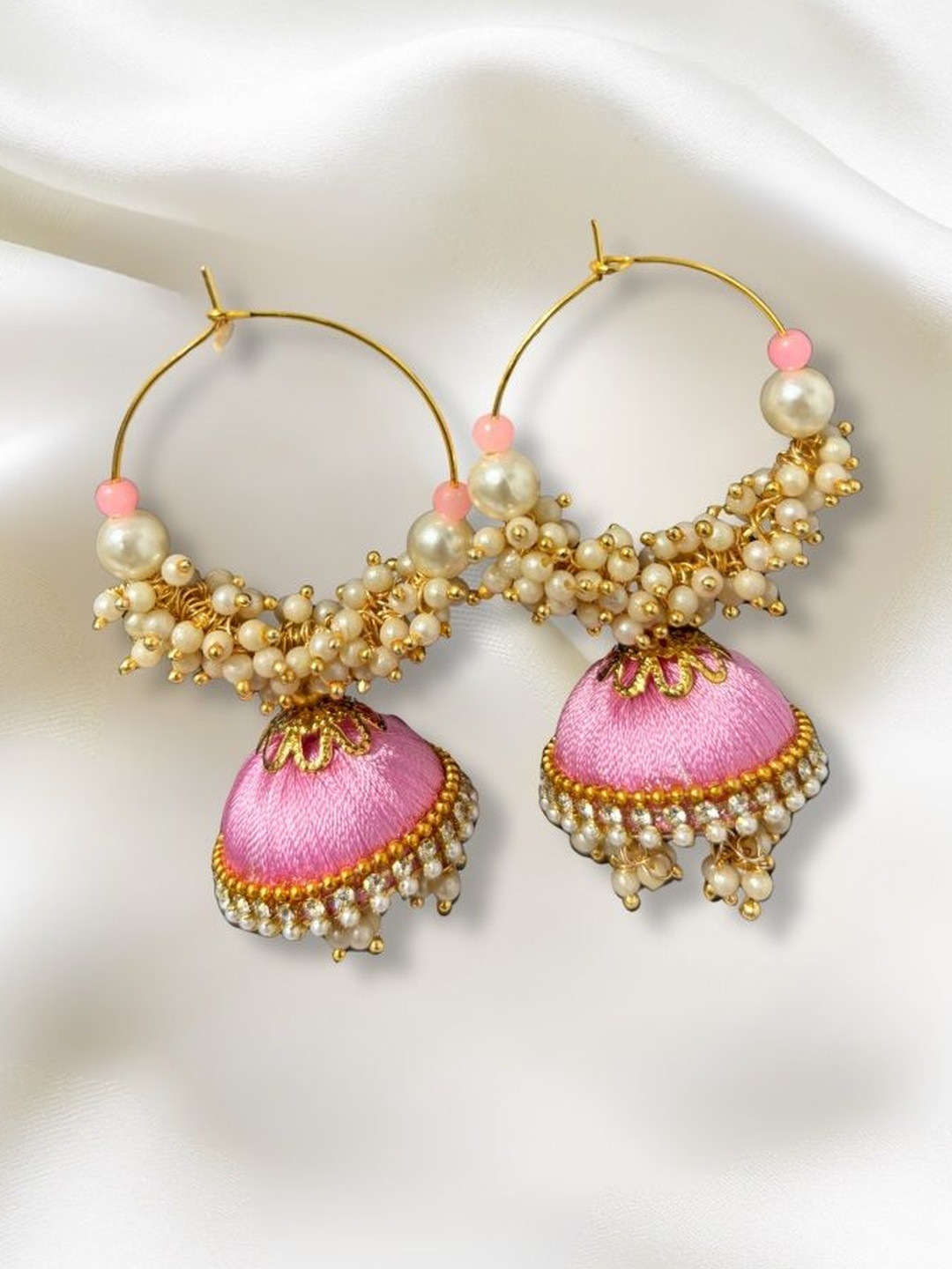 Saumakshi Designs Women Pearl Jhumkas Earrings