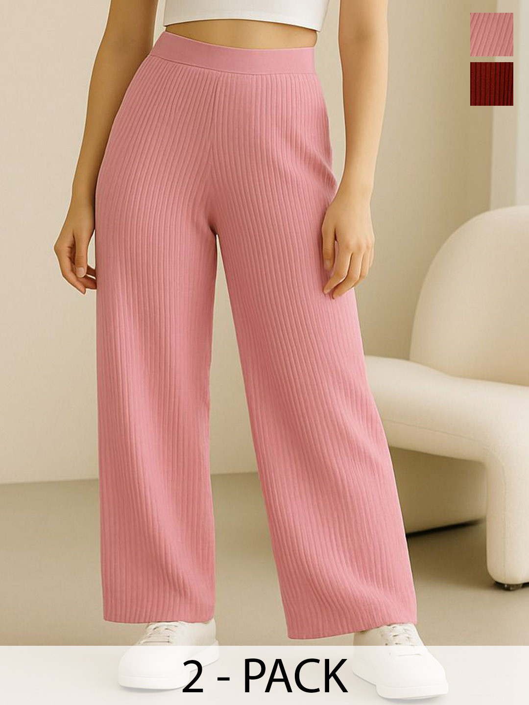 Fabflee Women Wide Leg Trousers