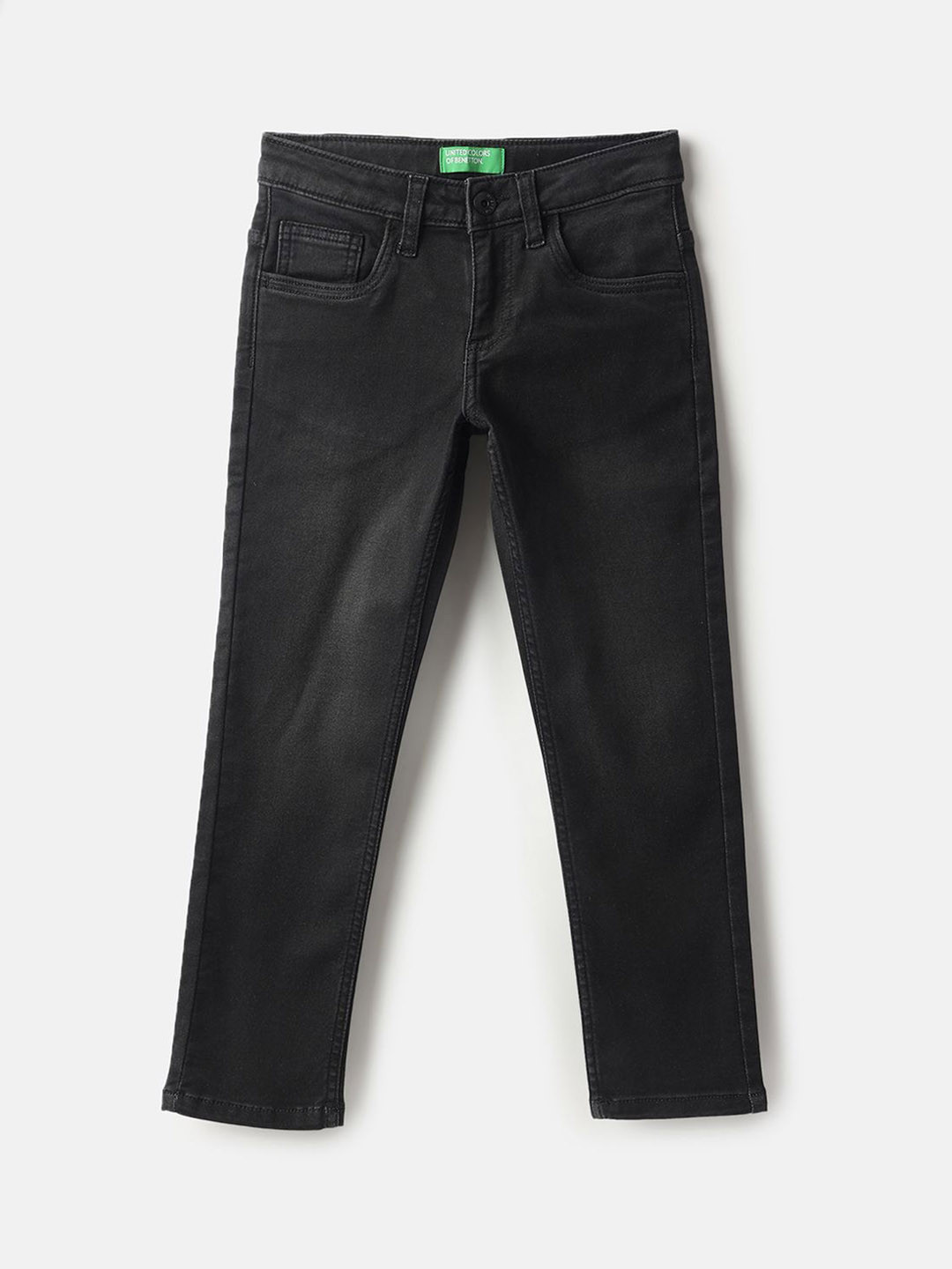 United Colors of Benetton Boys Slim Fit Mid-Rise Stretchable Jeans