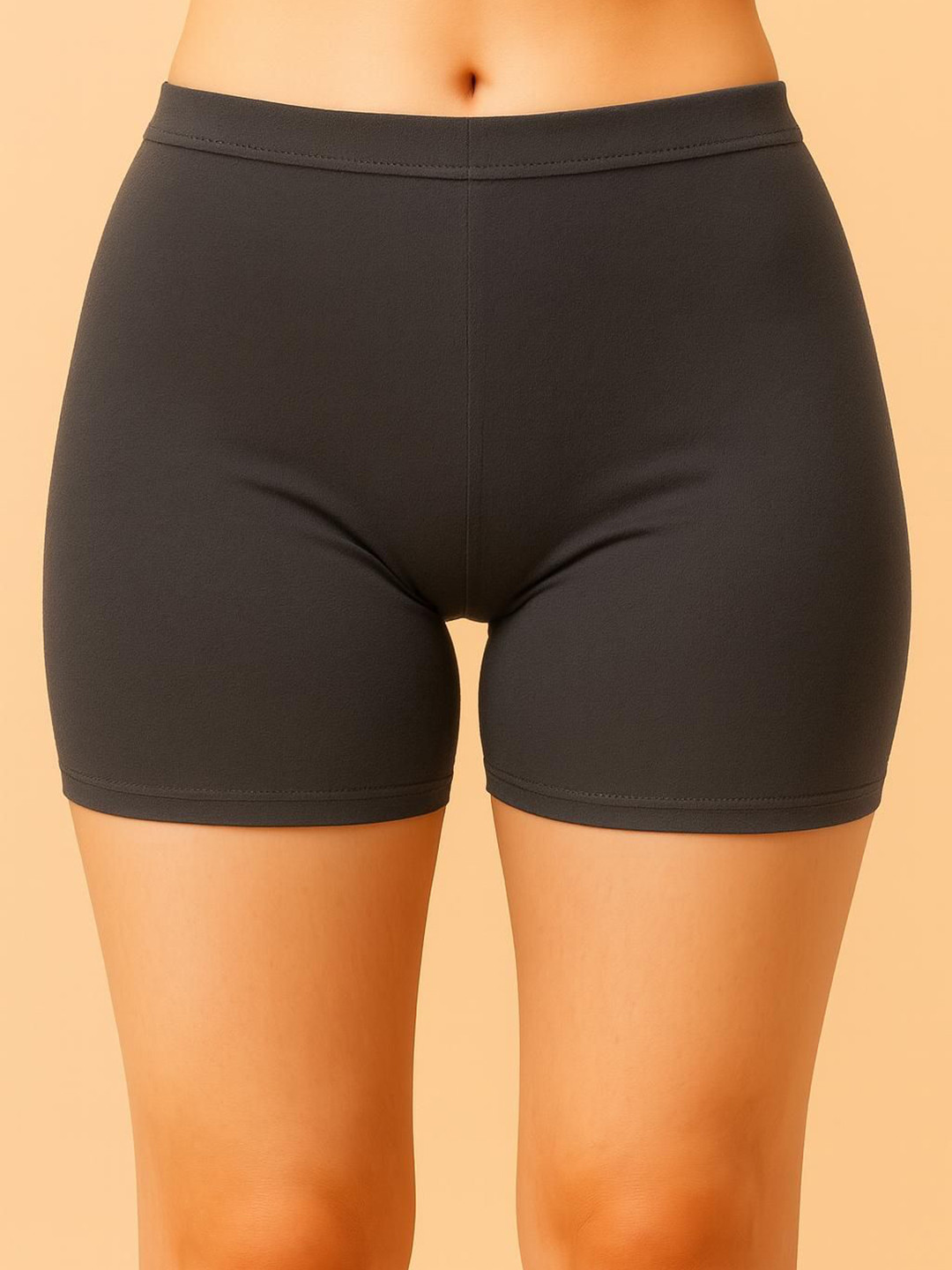 HIRRUX Women's Solid Mid-Rise Boy Shorts Briefs