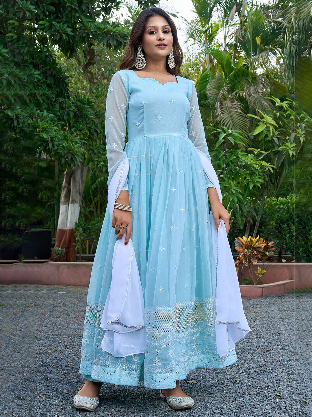 AG TEXTILE Women Solid Festive Anarkali Kurta