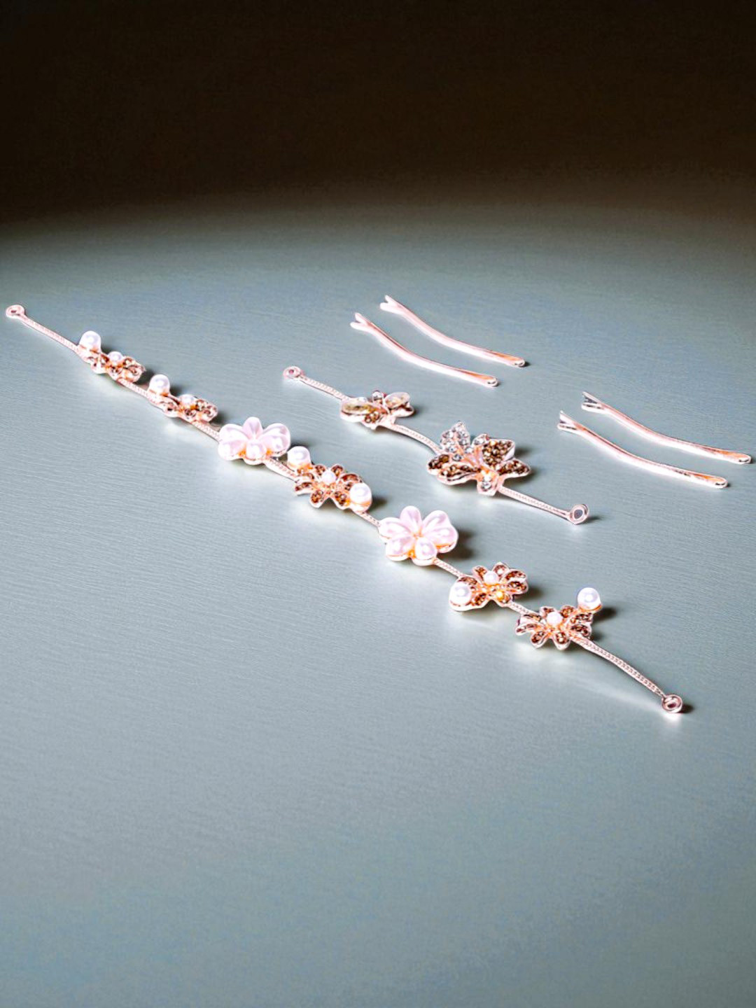 Kord Store Women Rose Gold Set Of 2 Tiara