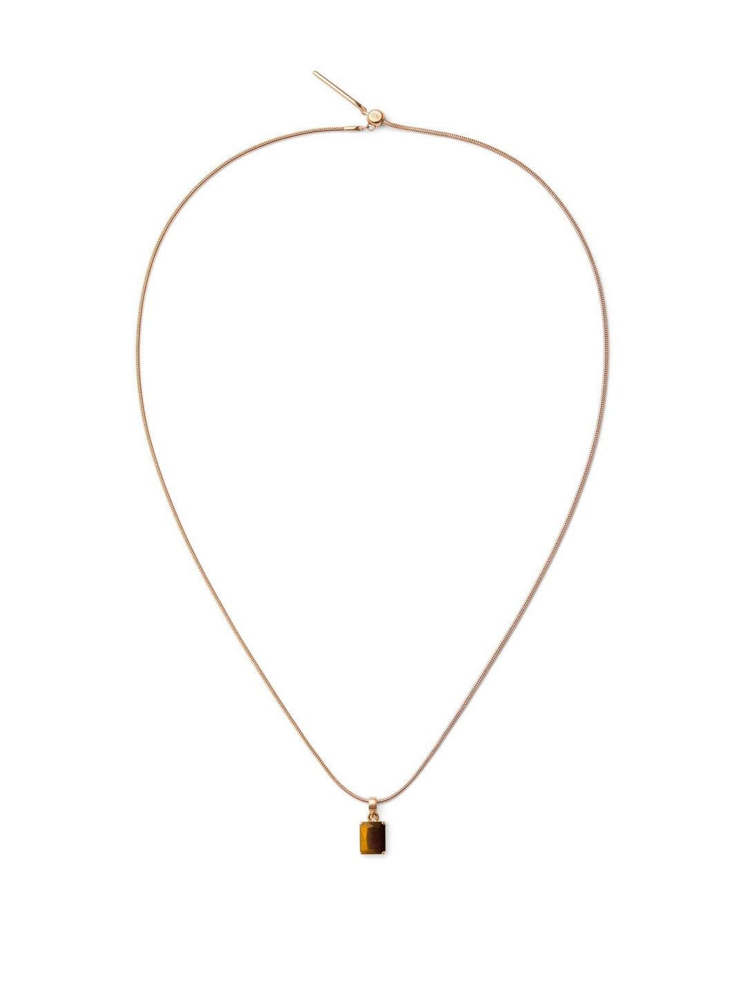 Daniel Wellington Women Octagon Tiger-Eye Rose-Gold Charm