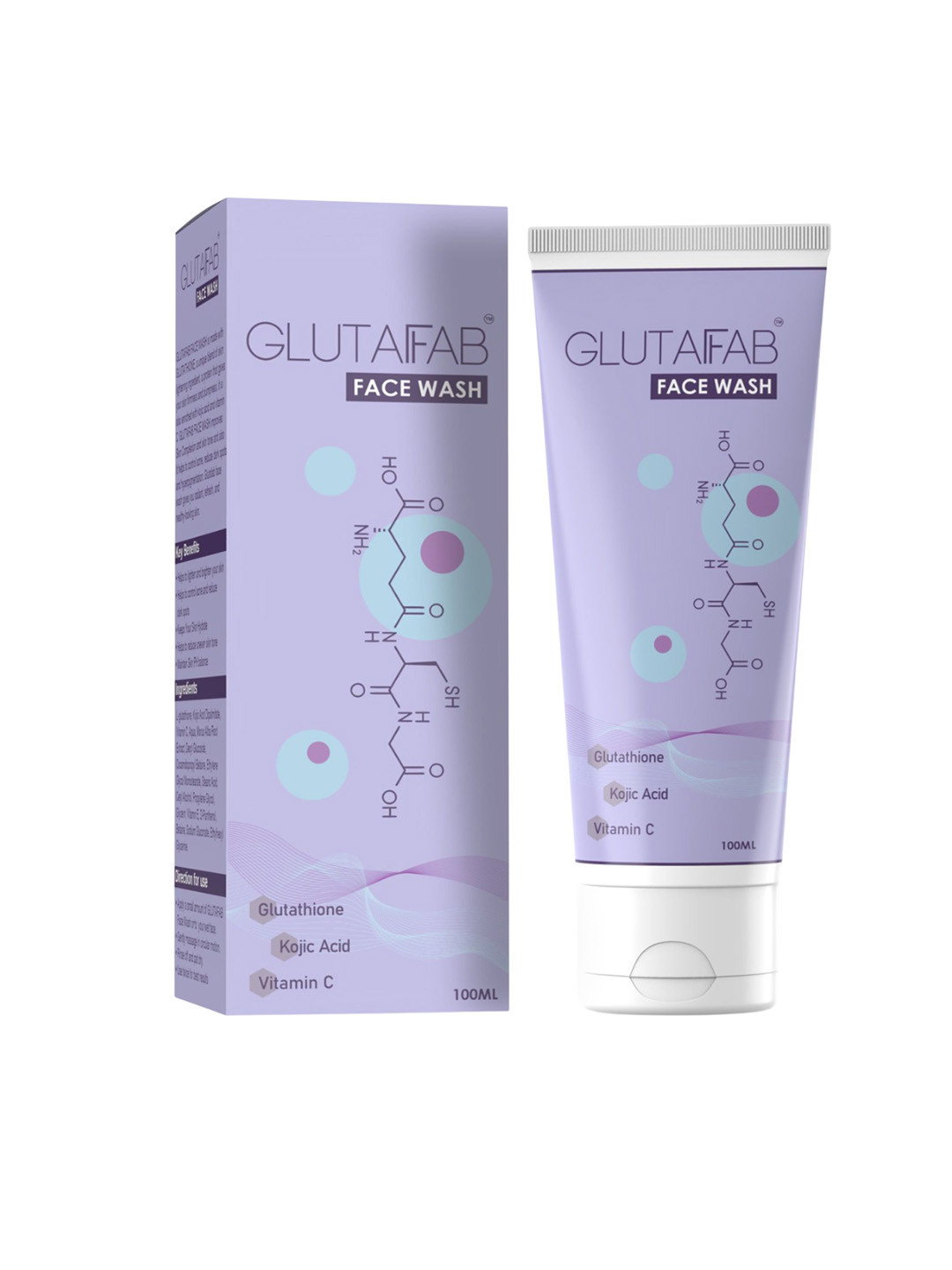 GLUTAFAB Facewash Enriched With Vitamin C - 100 ml