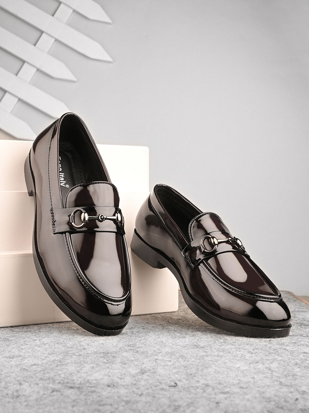 Eego Italy Men Pointed Toe FormalLoafers