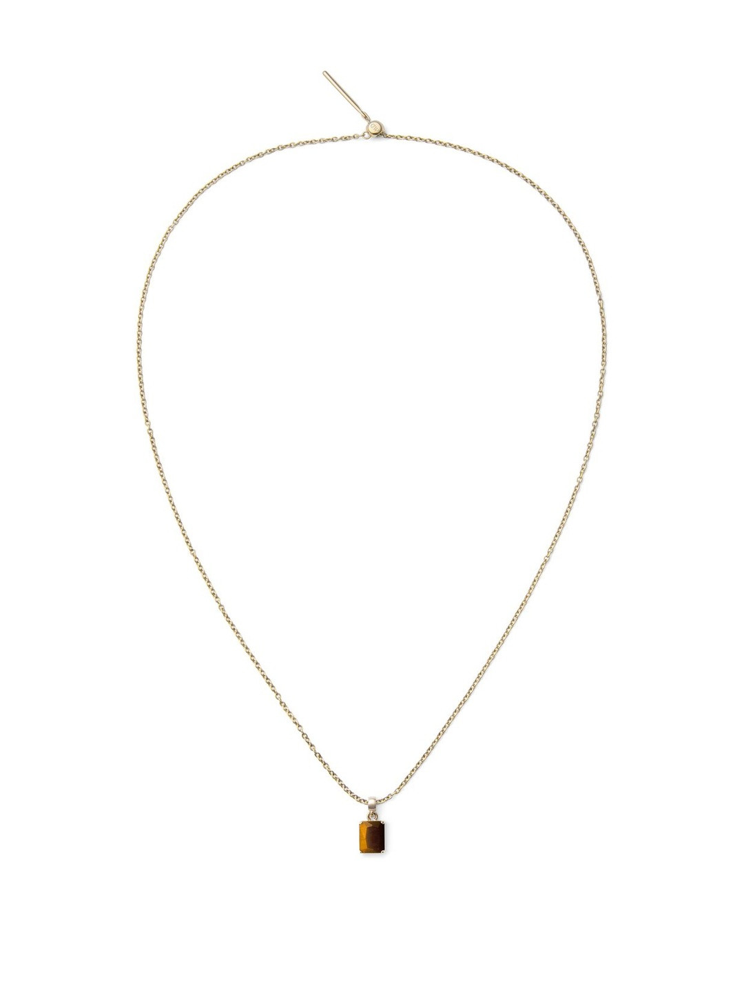 Daniel Wellington Women Octagon Tiger-Eye Gold Metal Charm