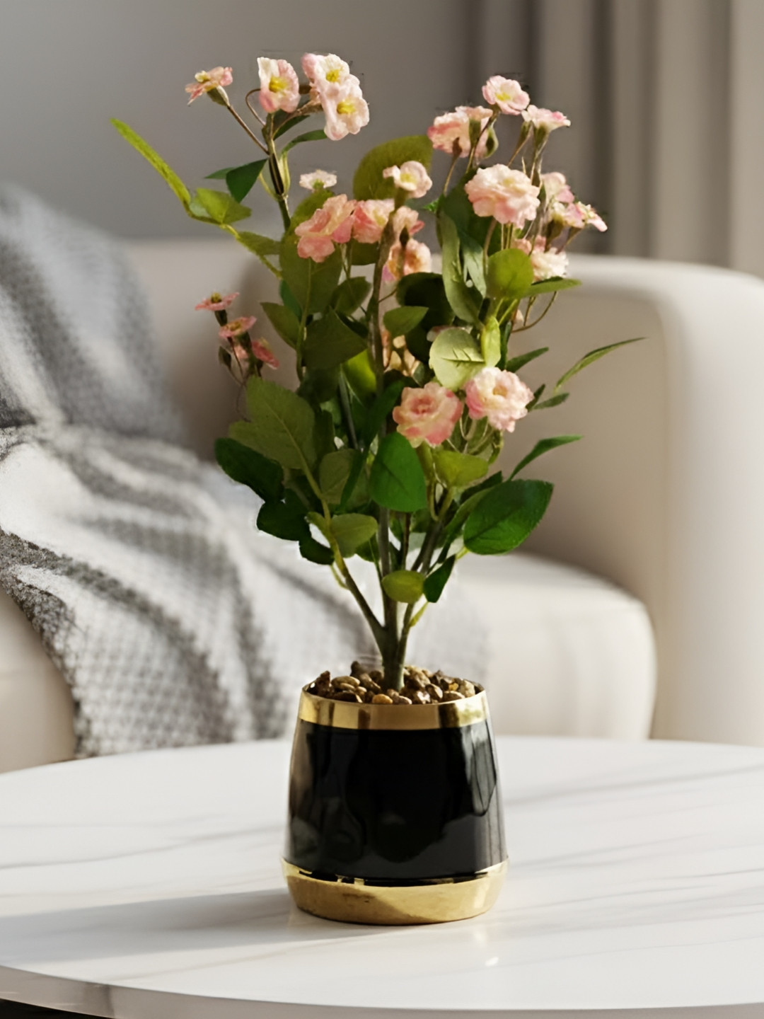 Go Hooked Artificial Flower Plant with Ceramic Pot