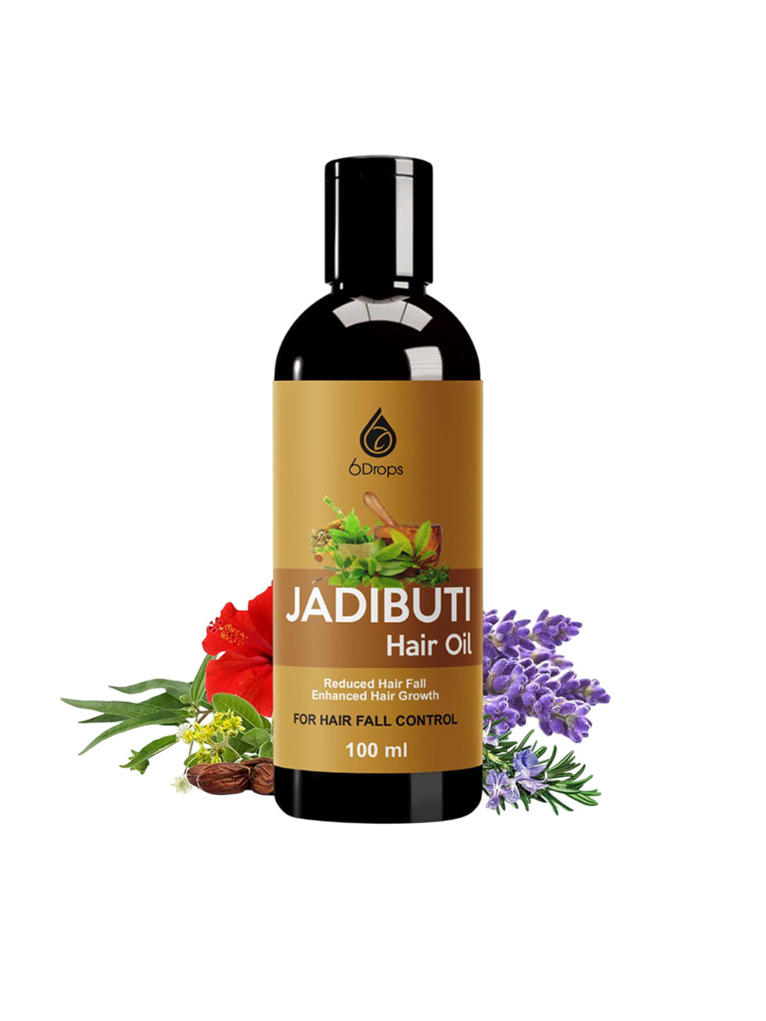 6Drops Jadibuti Hair Oil With Amla & Neem - 100 ml