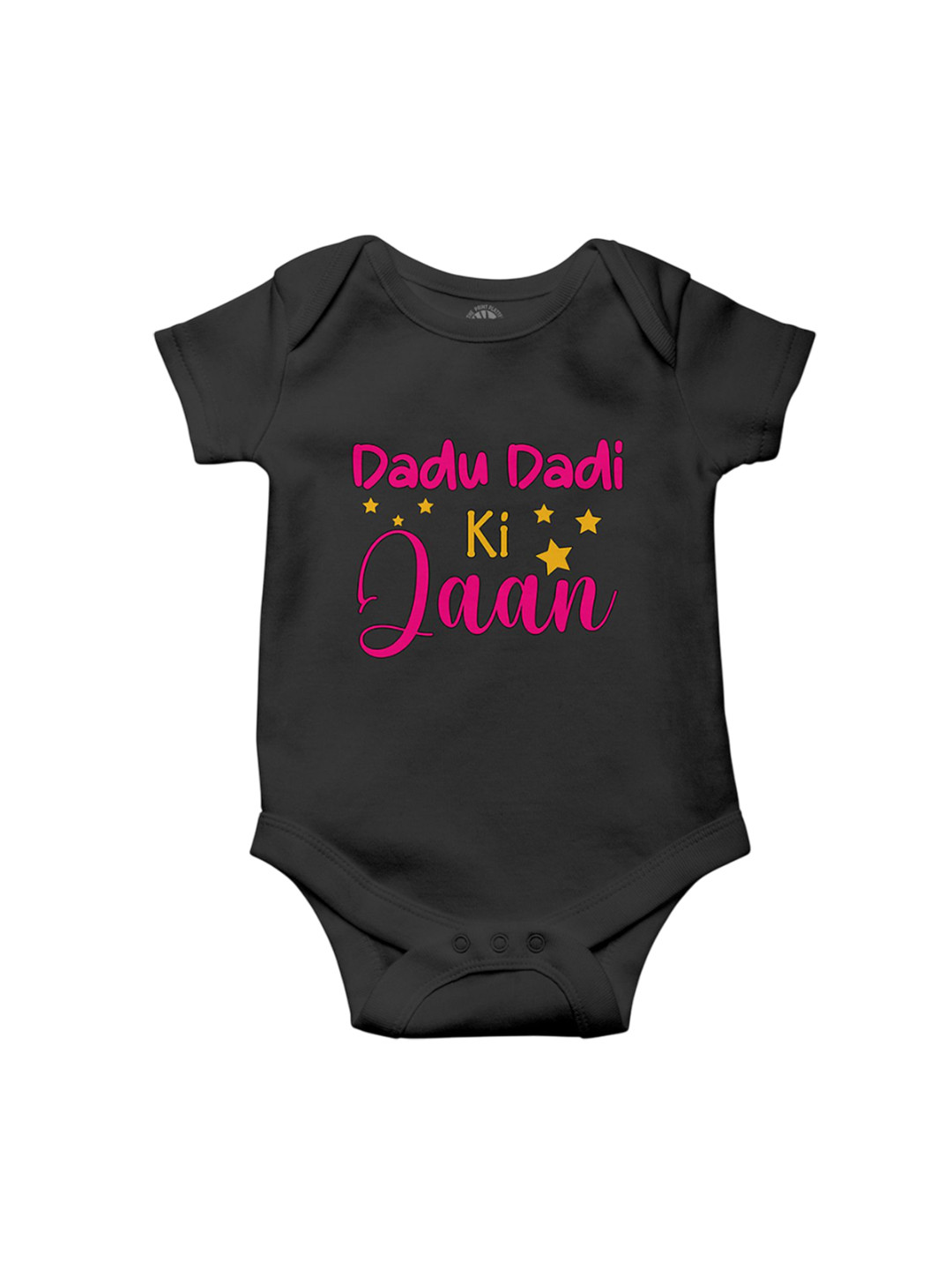 THE PRINT PLATTER Infants Dadu Dadi Ki Jaan Printed Cotton Envelope Neck Bodysuit