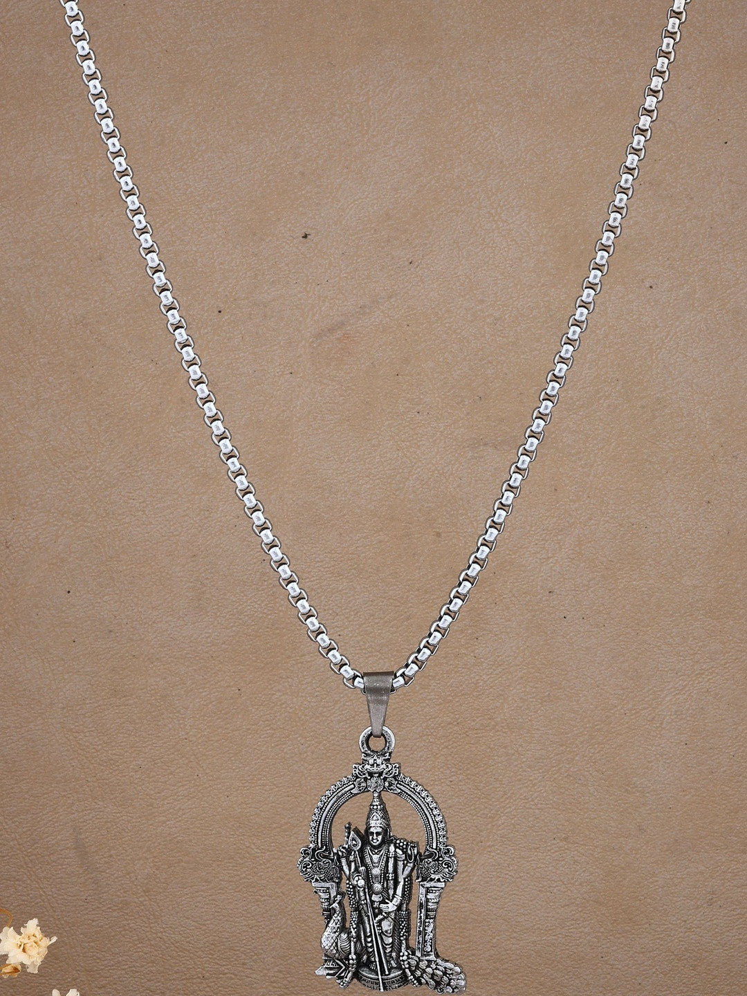 MK gallery Rhodium-Plated Contemporary Pendants with Chains