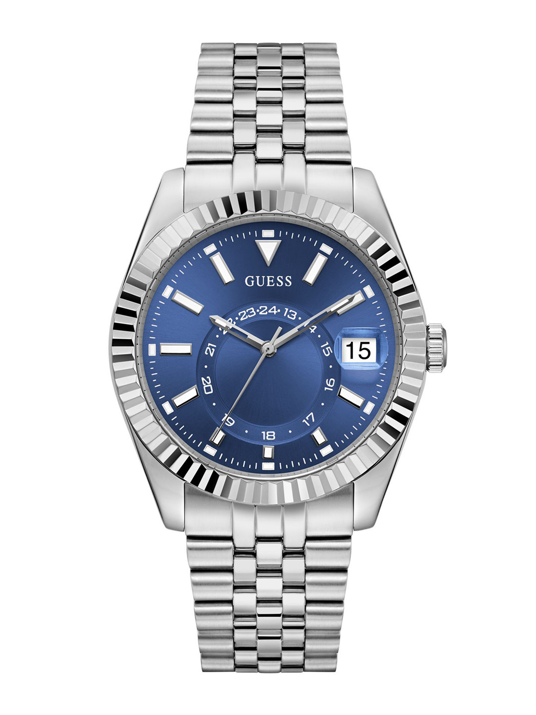 GUESS Men Round Dial & Wrap Around Straps Analogue Watch 50 m Water Resistance