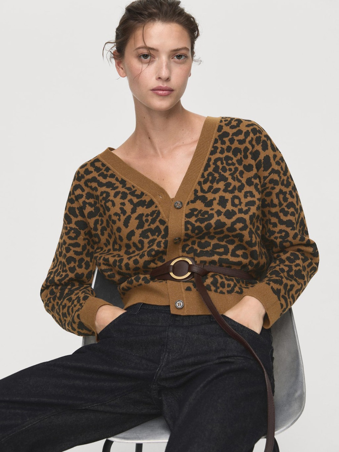 MANGO Animal Skin Printed Sweaters