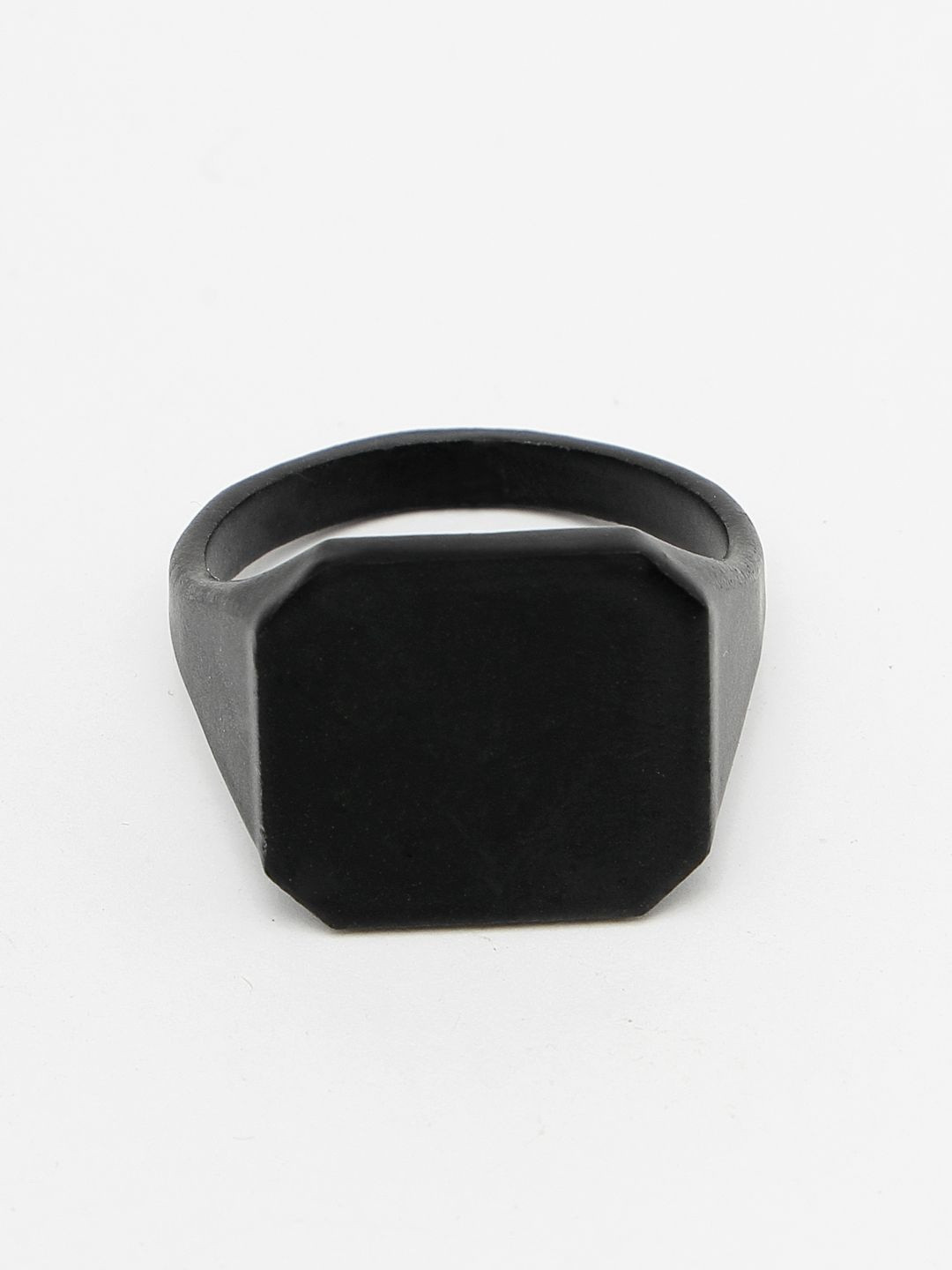 The Roadster Lifestyle Co. Men Black Rhodium-Plated Finger Ring