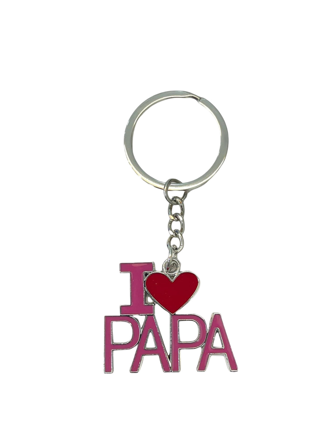 AUGEN Stainless Steel Papa Textured Key chain