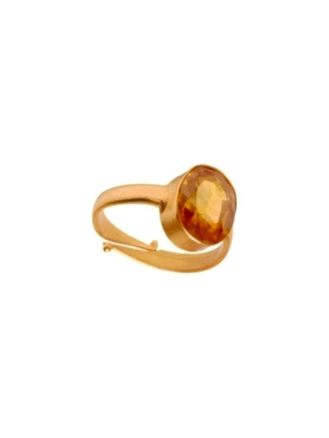 RAVIOUR LIFESTYLE Gold Plated Pukraj Studded Finger Ring