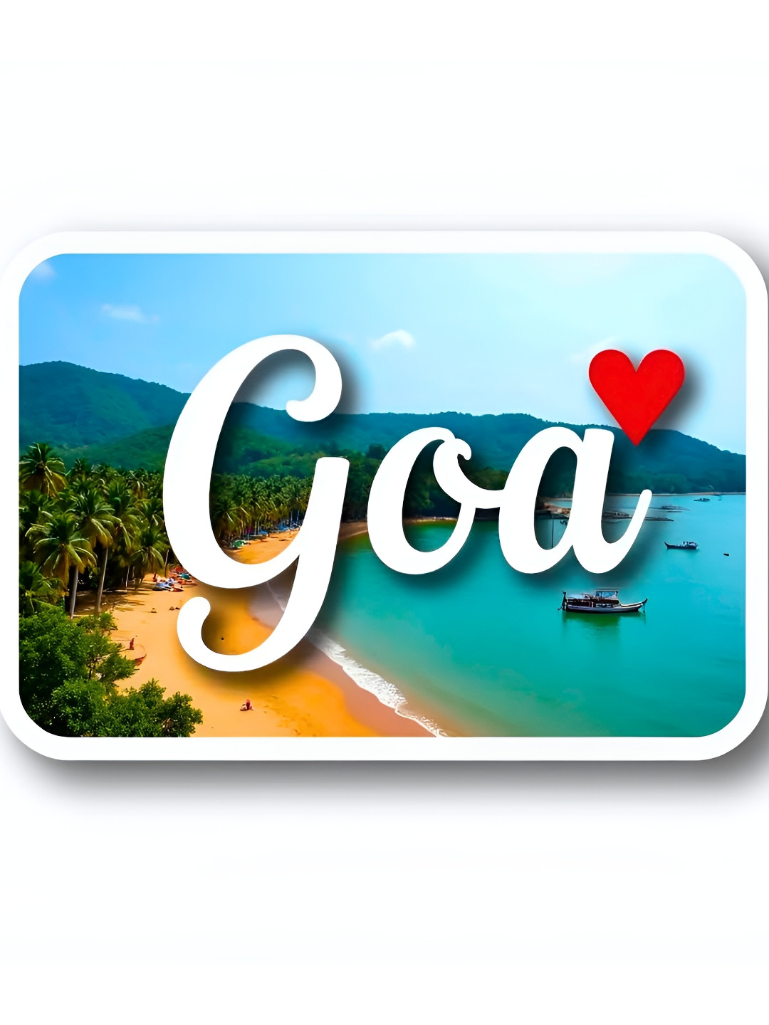 GIFTODAY Green & Blue Goa Printed Fridge Magnets