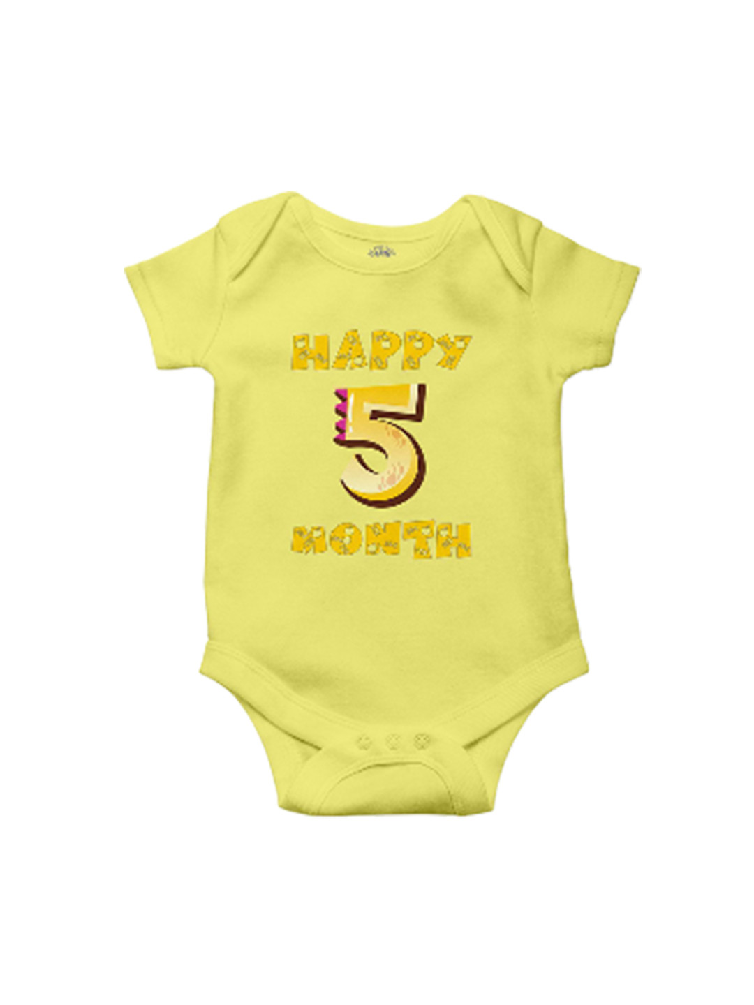 THE PRINT PLATTER Infants 5 Month Printed Envelope Neck Ultra Bio Wash Cotton Bodysuit