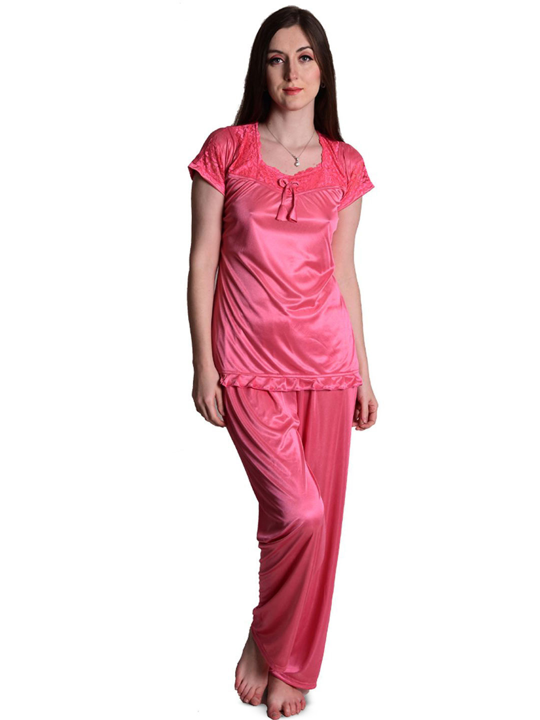 SENSLIFE Women Top & Trousers Night Suit
