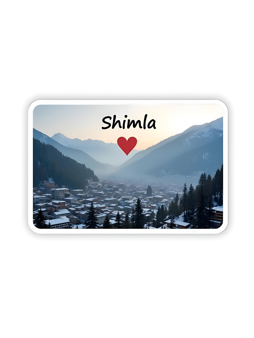 GIFTODAY White & Grey Shimla Printed Fridge Magnets