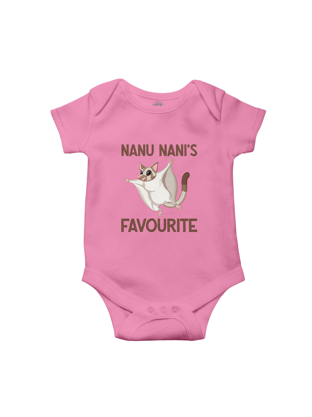 THE PRINT PLATTER Infants Nanu Nani Favourite Print Envelope Neck Bio Wash Cotton Bodysuit