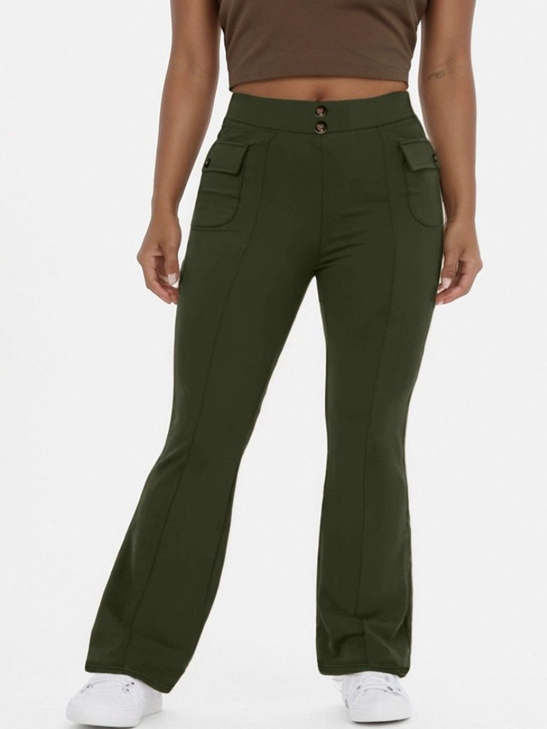 DressBerry Curve Bootcut High-Rise Trousers