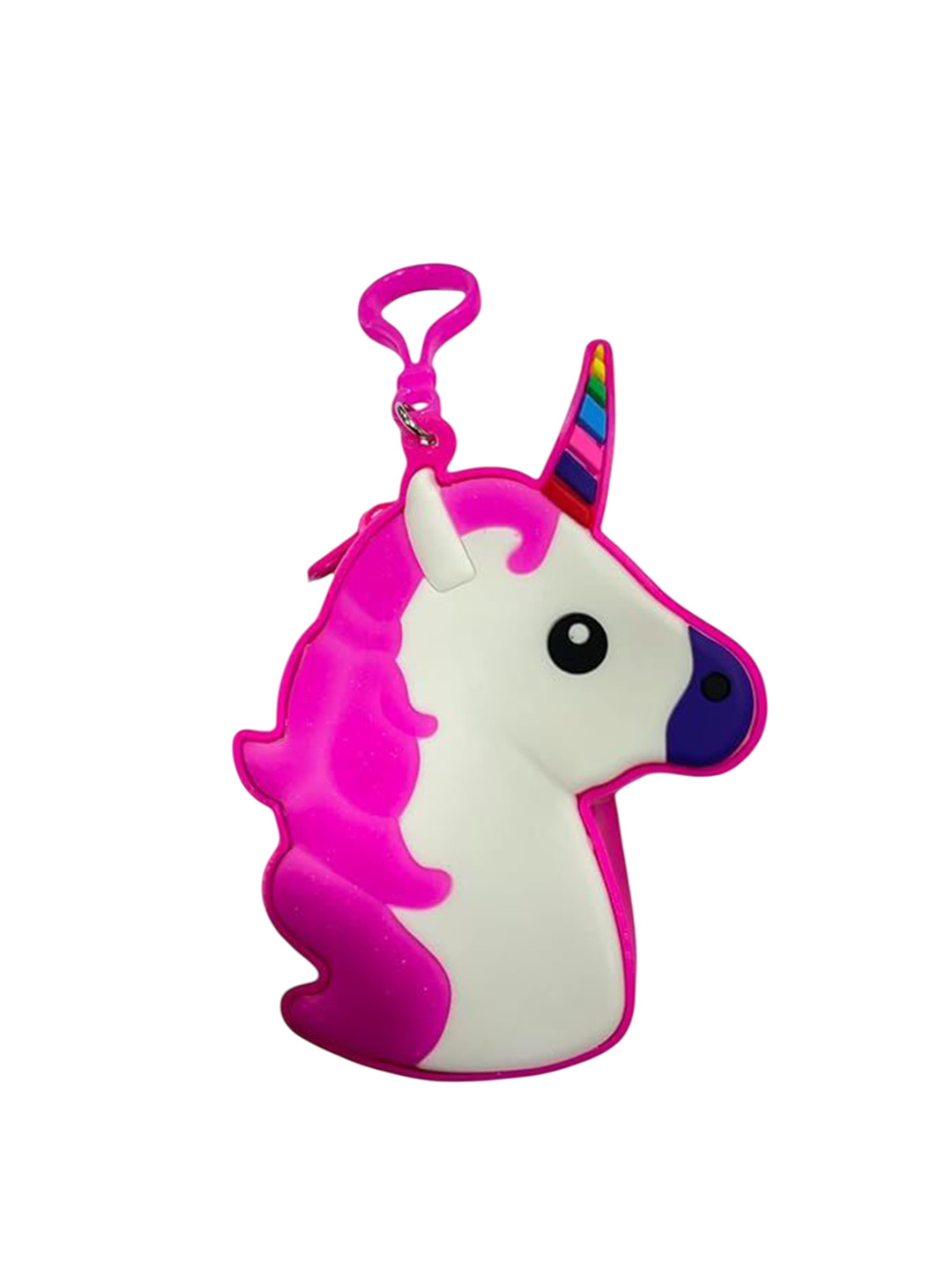 AUGEN Textured Unicorn 5 C2 Cute Pop It Coin Purse Pouch Keychain With Key Ring Anti Rust