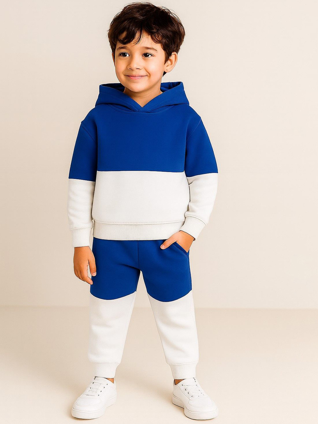 AWW HUNNIE Boys Colourblocked Cotton Tracksuits