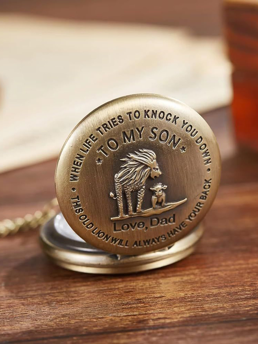 AUGEN  Son 2 Design Retro Vintage Pocket Watch Key Chain