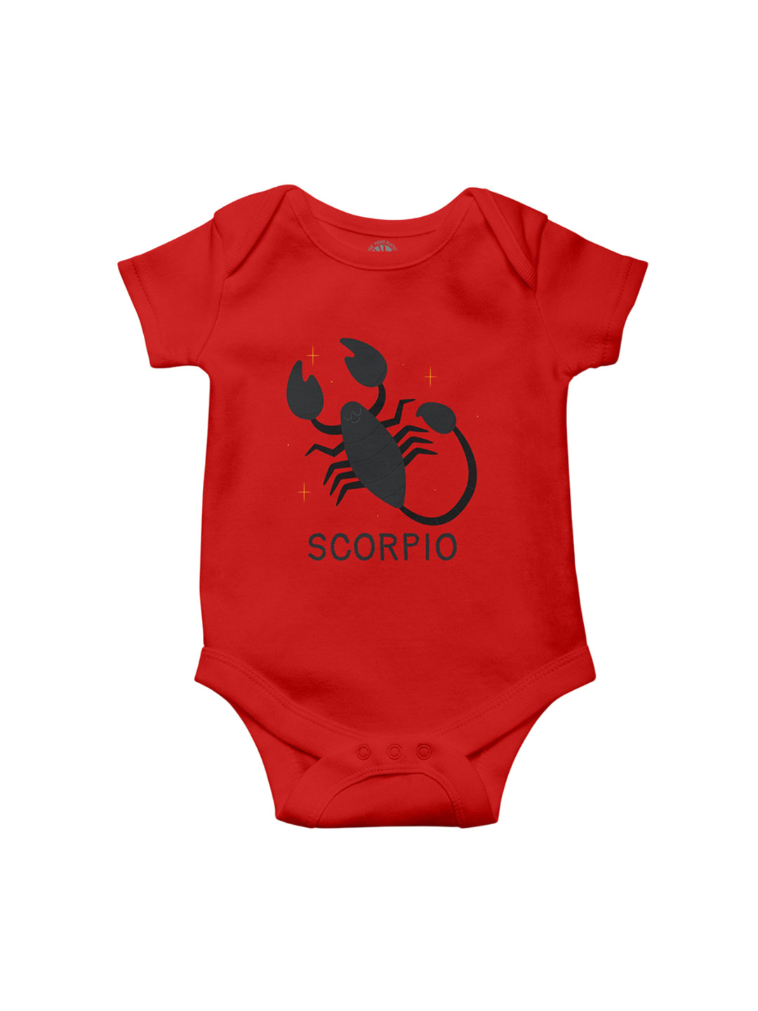 THE PRINT PLATTER Infants Scorpio Printed Cotton Envelope Neck Ultra Bio Wash Bodysuit