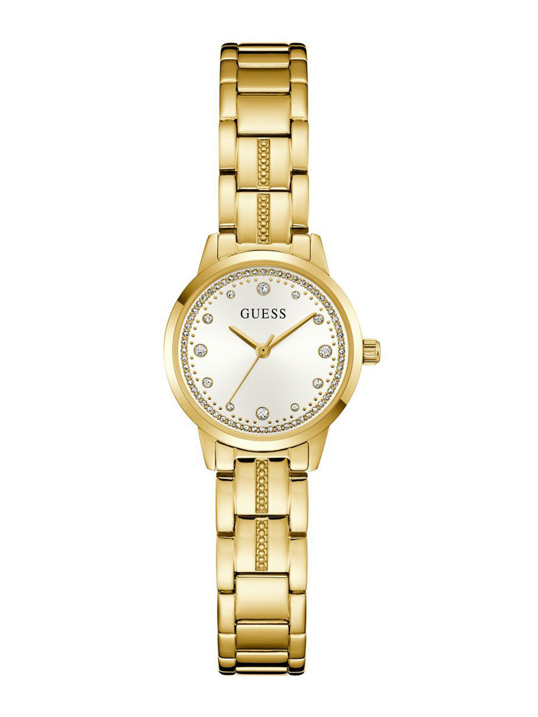 GUESS Gb Elle Women Embellished Dial & Stainless Steel Bracelet Analogue Watch U1458L2M