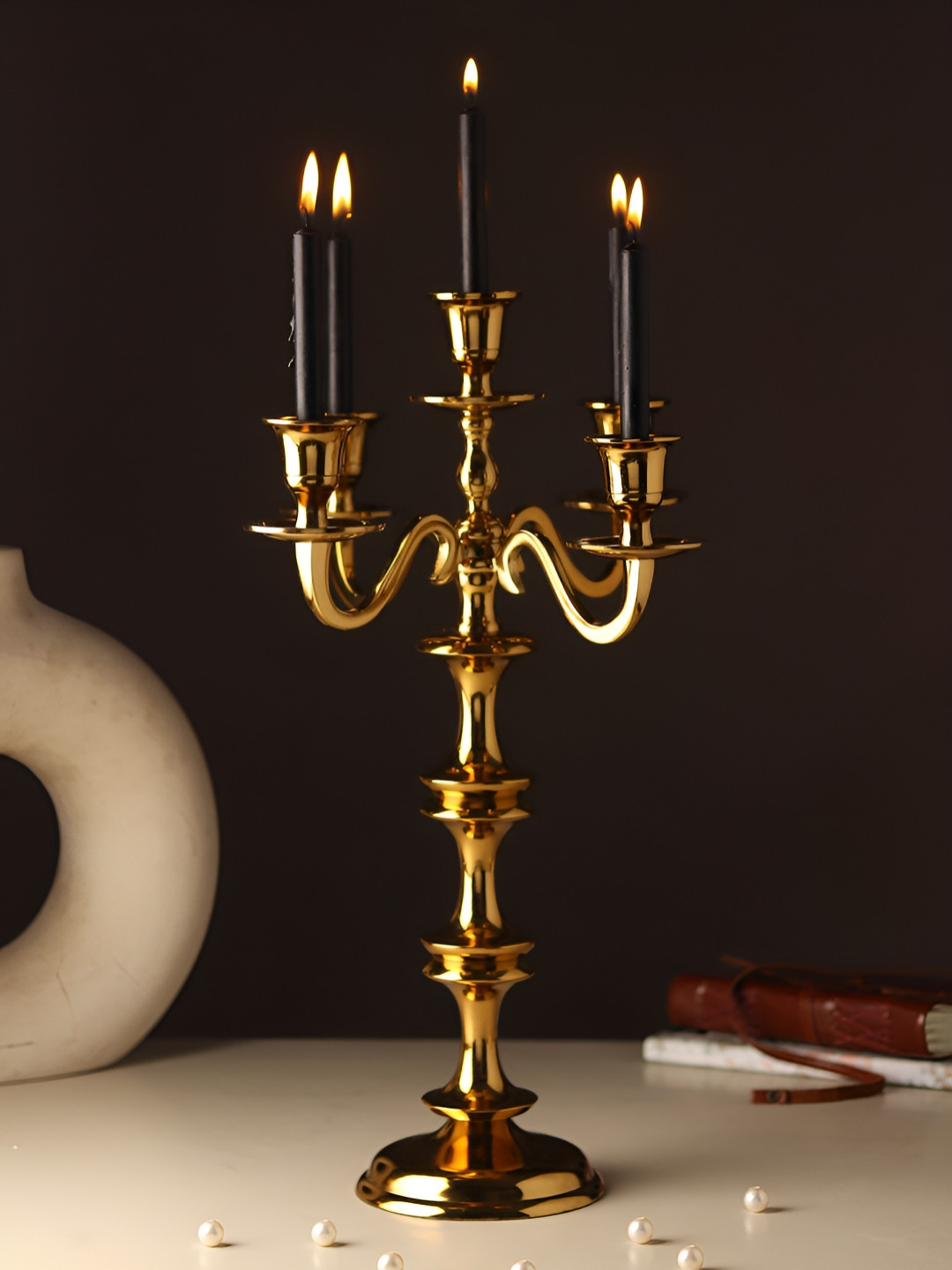 Decor de Maison Imperium Grande Gold-Toned 5-Arm Candle Holder