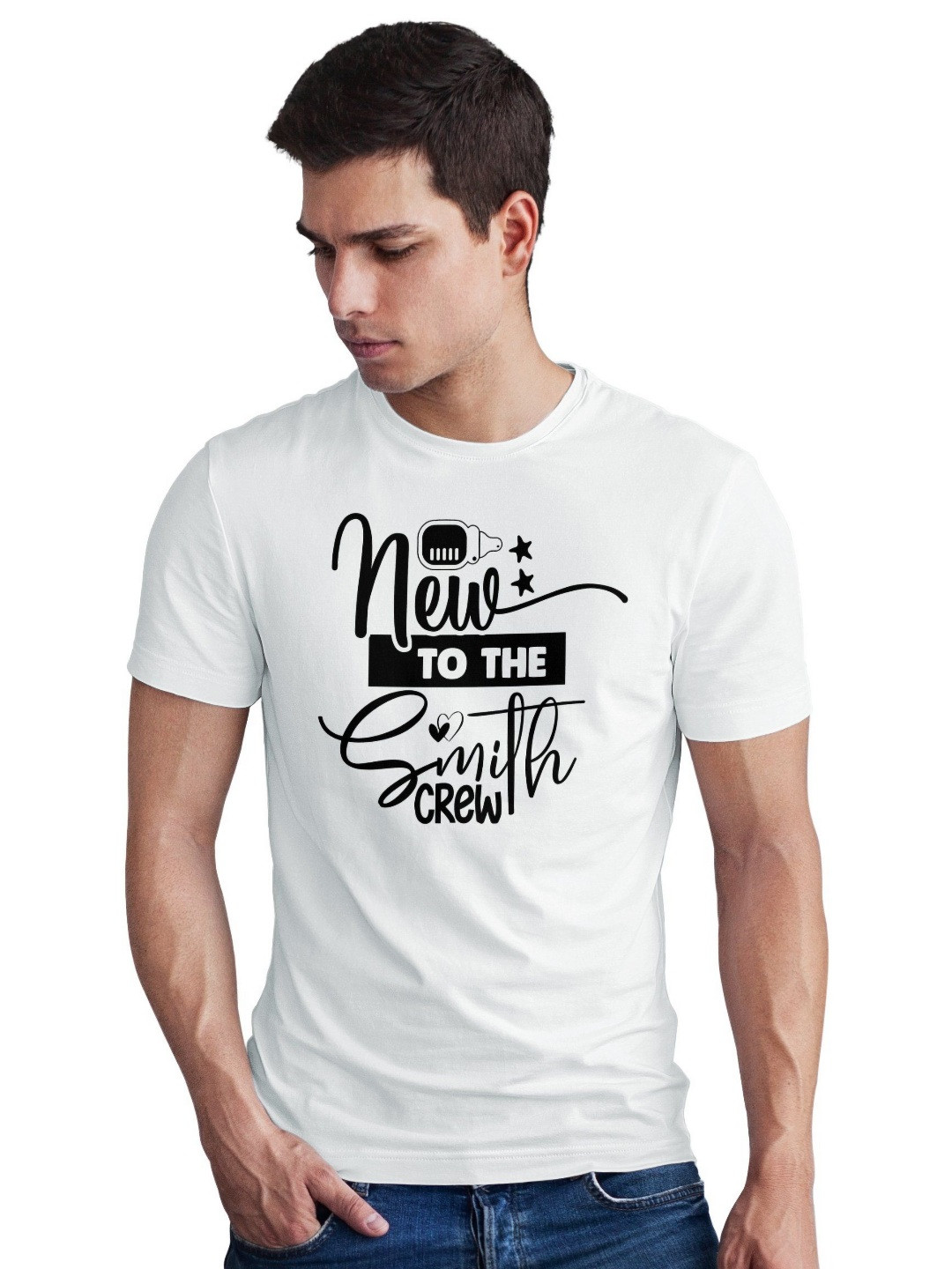 Seekbuylove Men Bio Finish New To The Smith Crew Round Neck Pure Cotton T-shirt