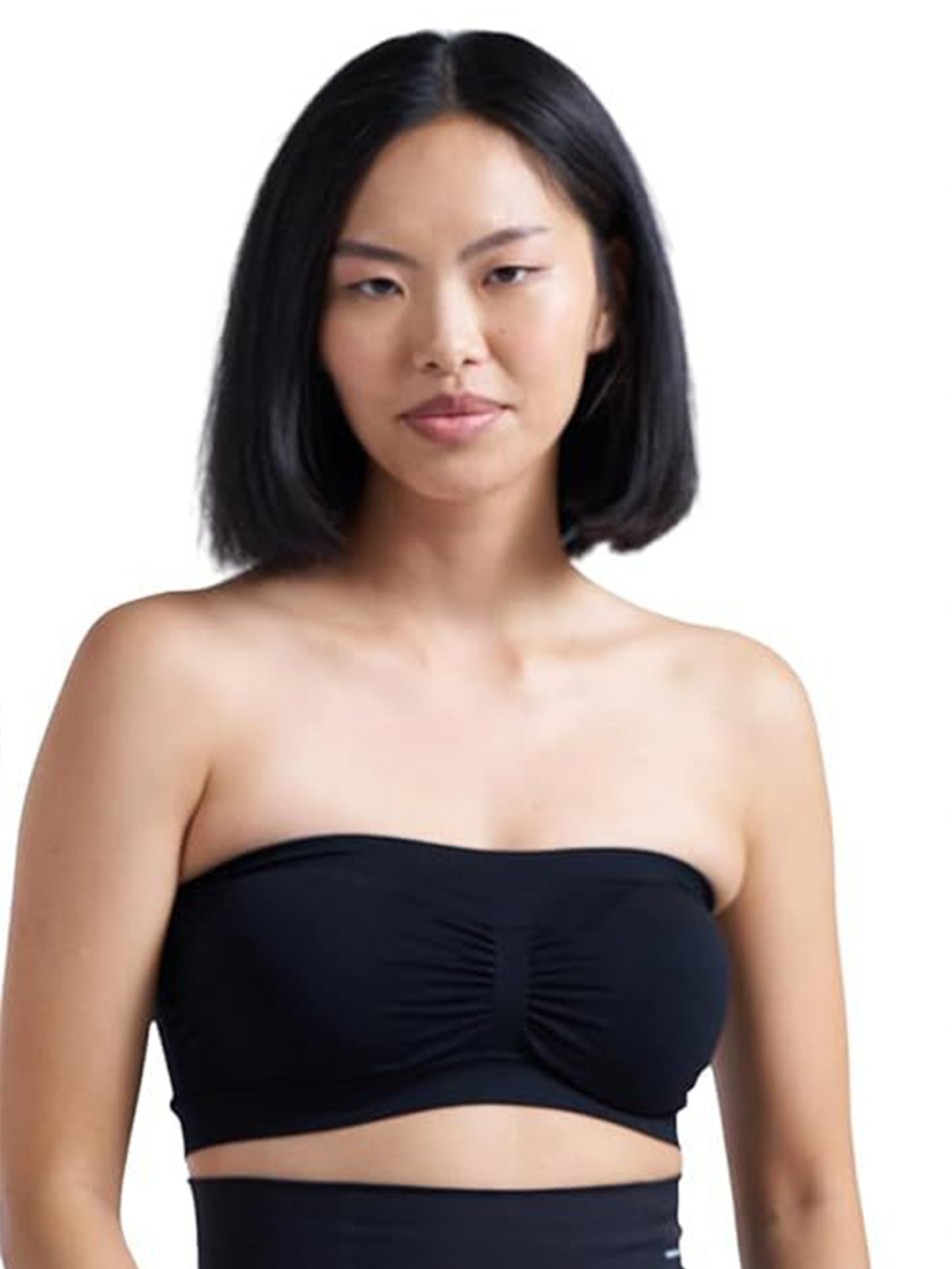 Munns & Mars Women Full Coverage Seamless Bandeau Bra With Detachable Straps
