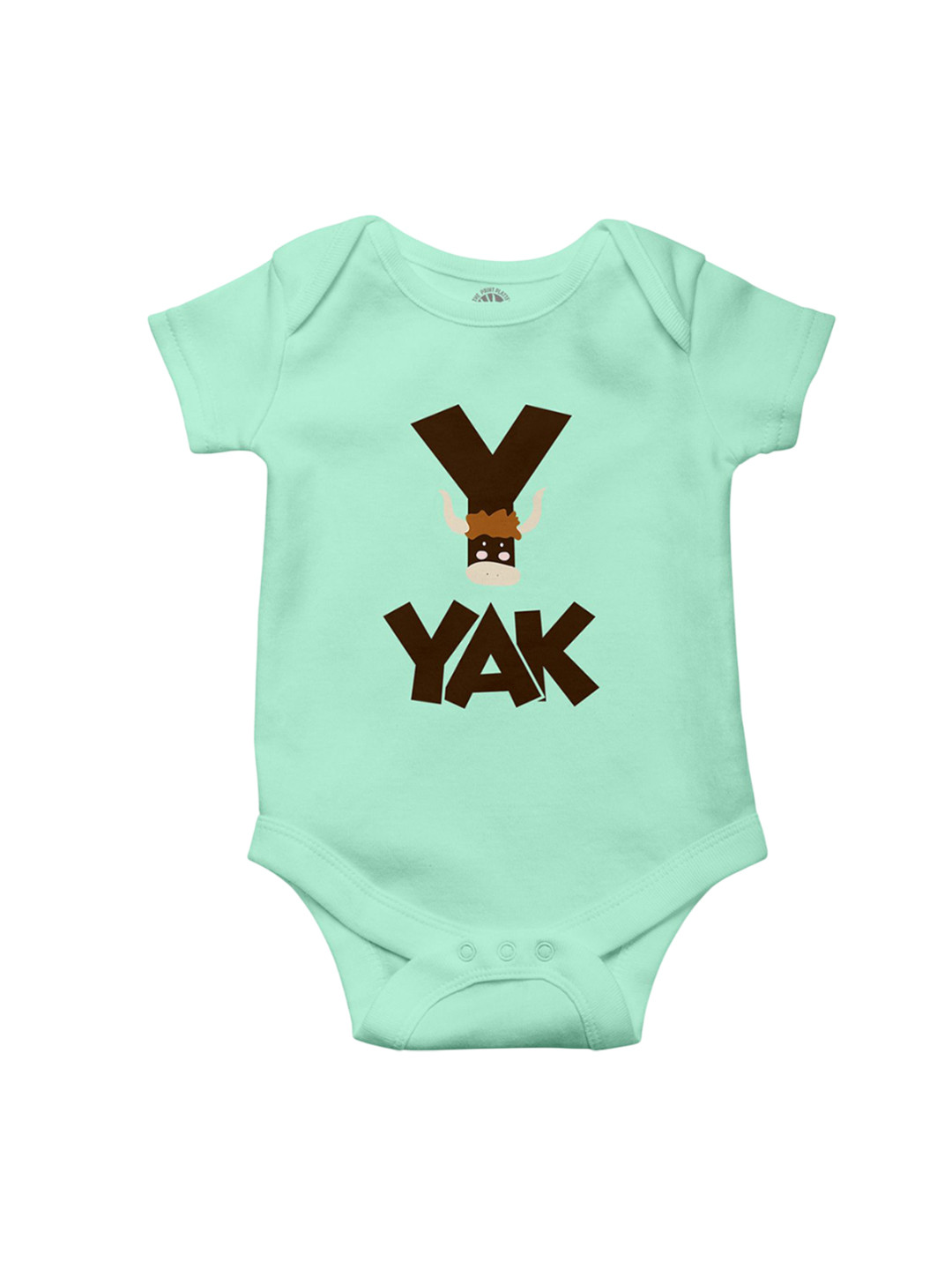 THE PRINT PLATTER Kids Infants Yak Printed Envelope Neck Ultra bio wash Bodysuits