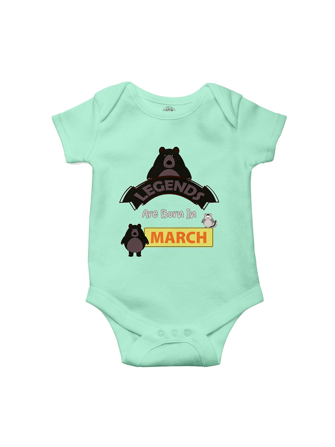 THE PRINT PLATTER Kids Legends In March Printed Cotton Bodysuit