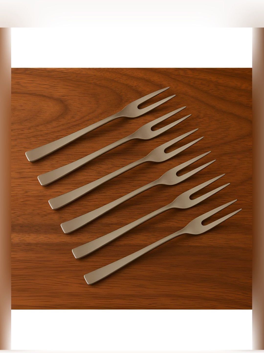 DeoDap Set Of 6 Stainless Steel Fruit Fork