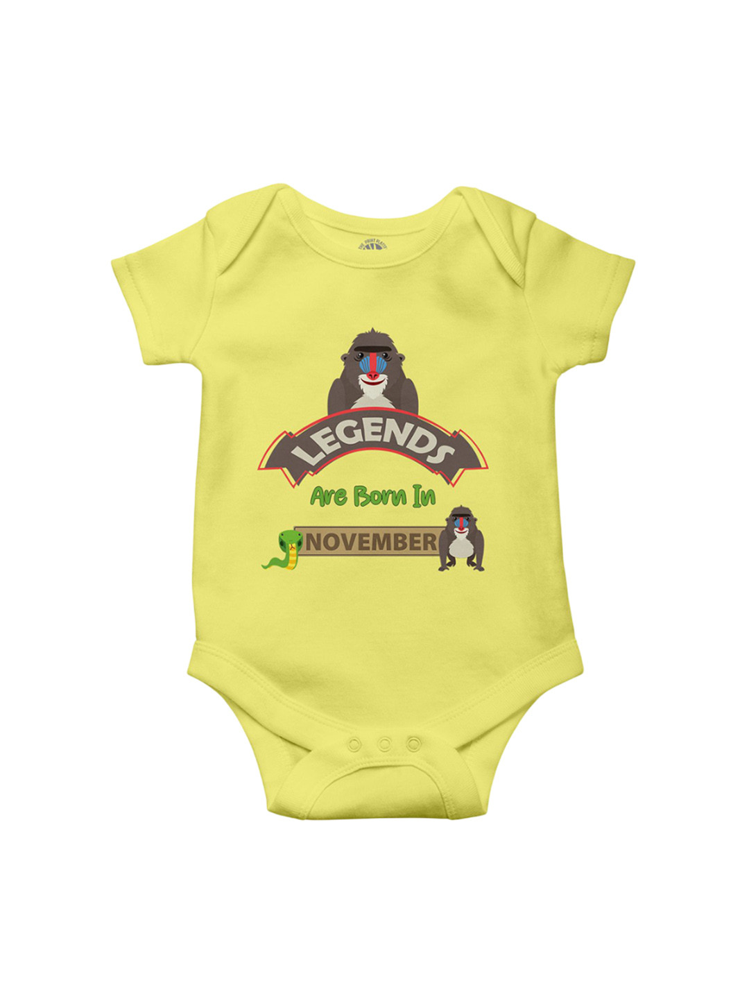 THE PRINT PLATTER Kids Legends In November Printed Ultra bio wash Bodysuit