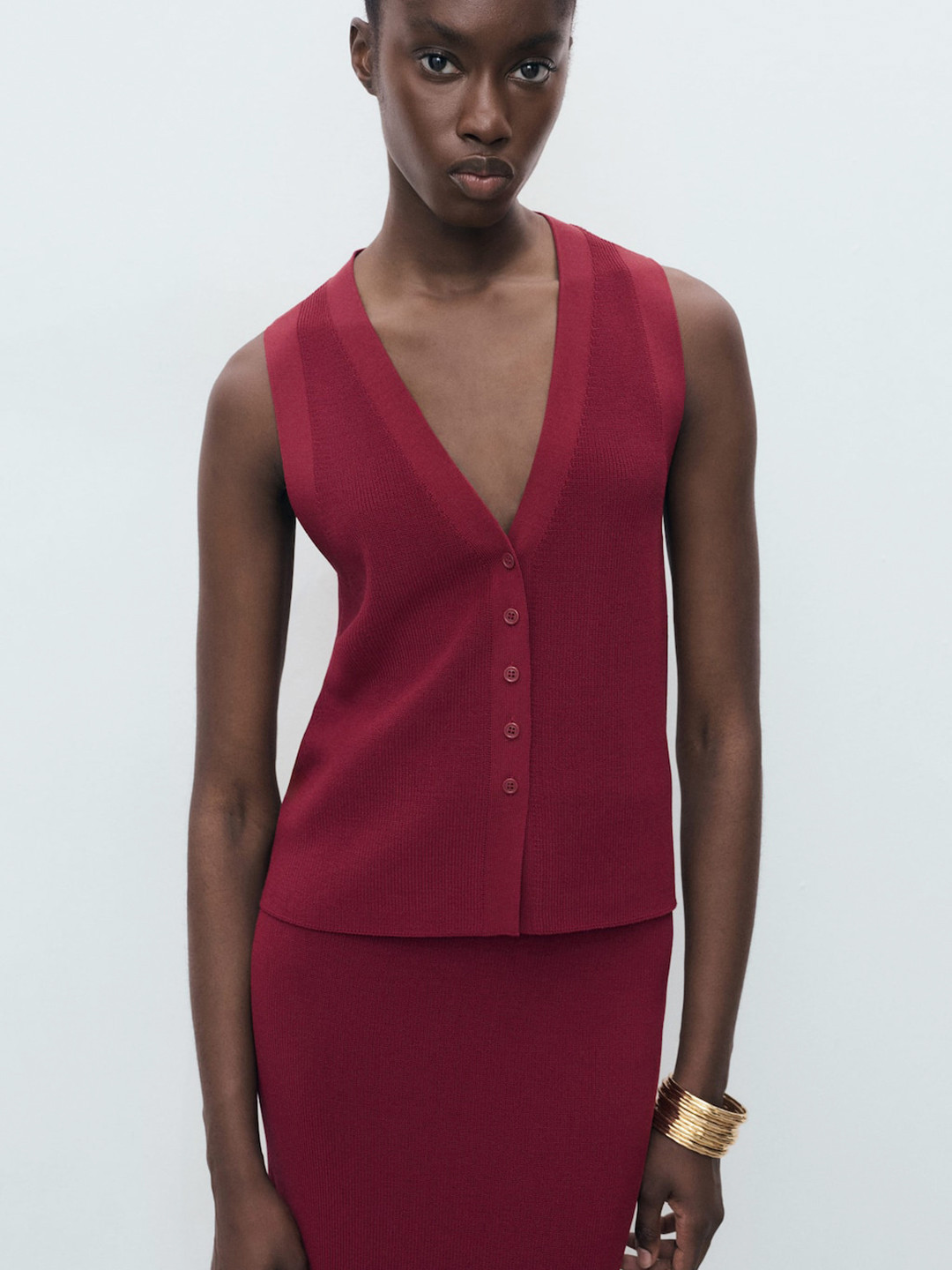 MANGO Knitted V-Neck Cardigan