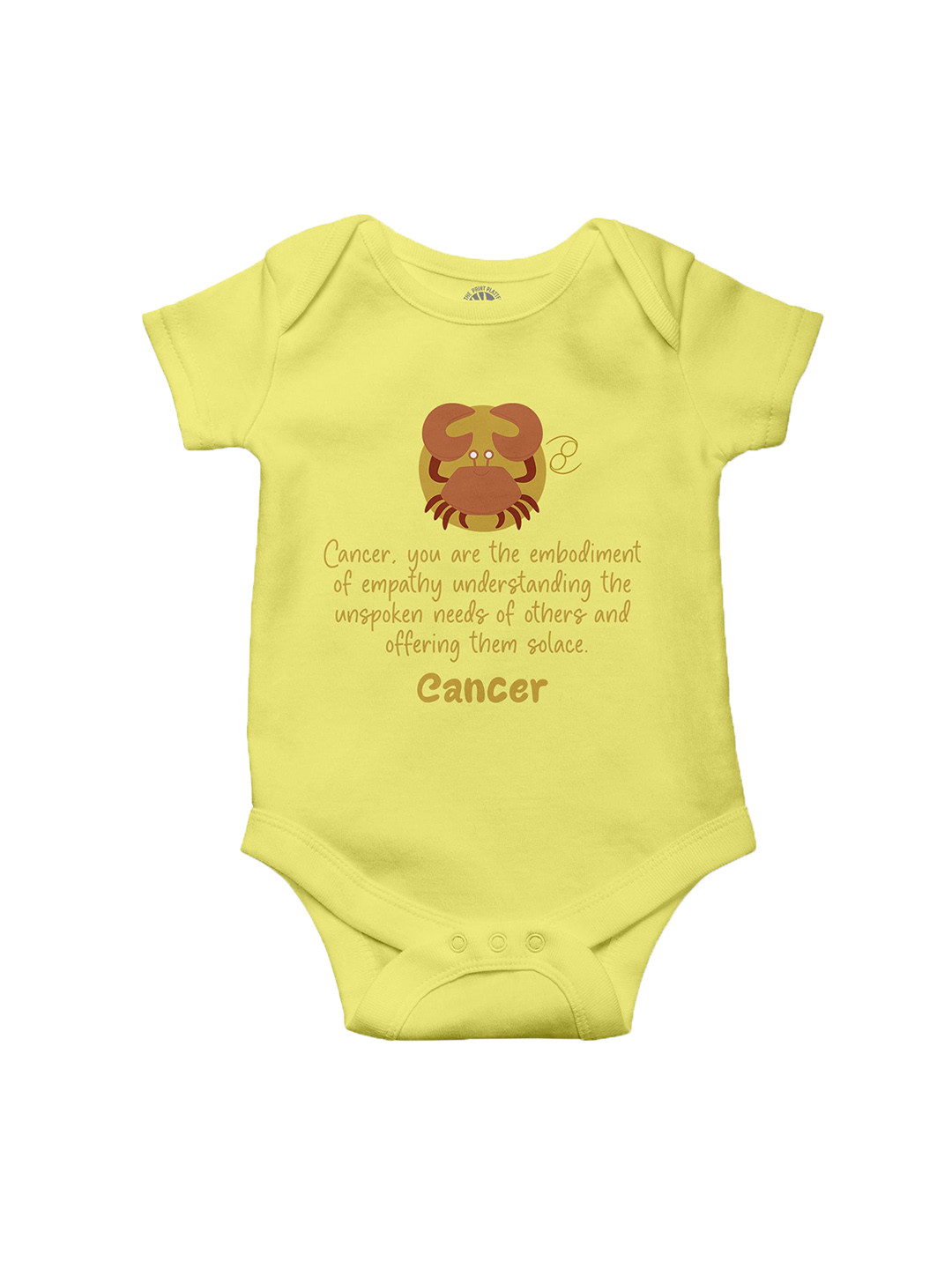THE PRINT PLATTER Infants Cancer Printed Ultra Bio Wash Cotton Bodysuit