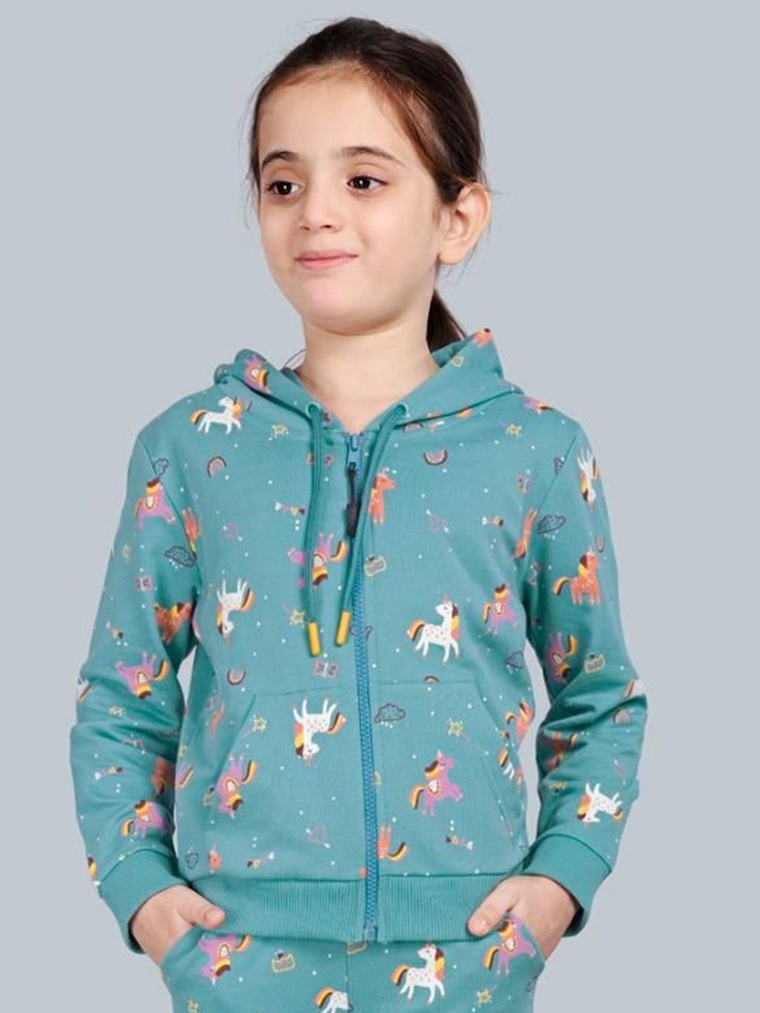 PLUM TREE Girls Zip-up Hoodie Sweatshirt