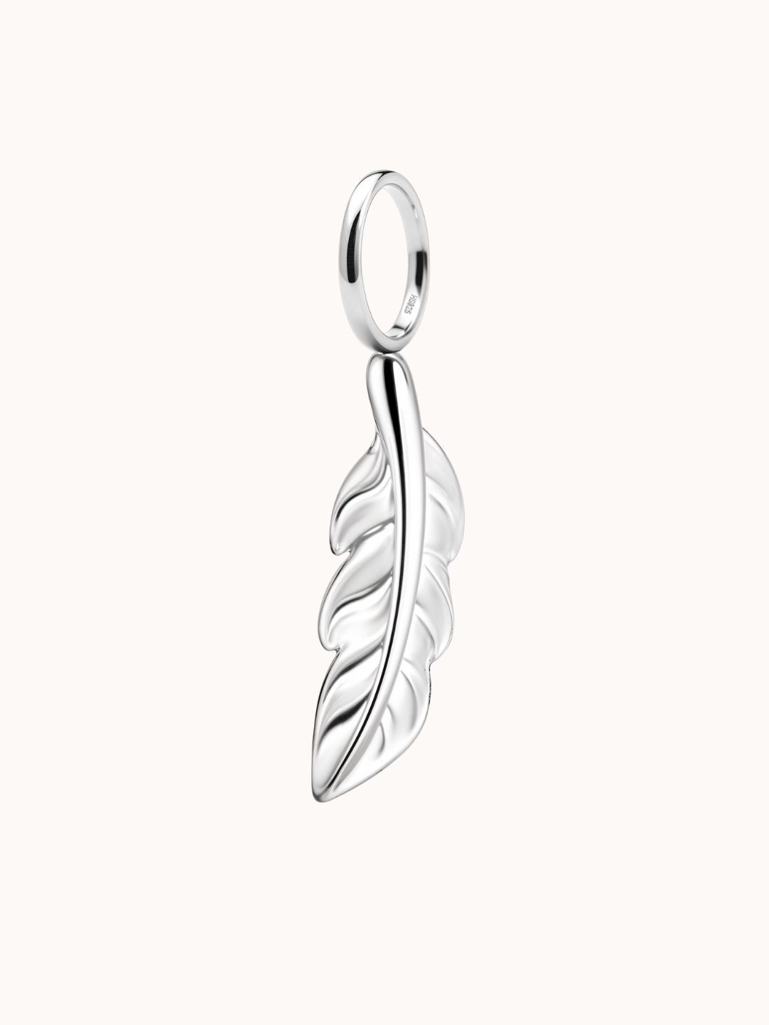 HighSpark Women Silver Sterling Silver Feather Shaped Pendants