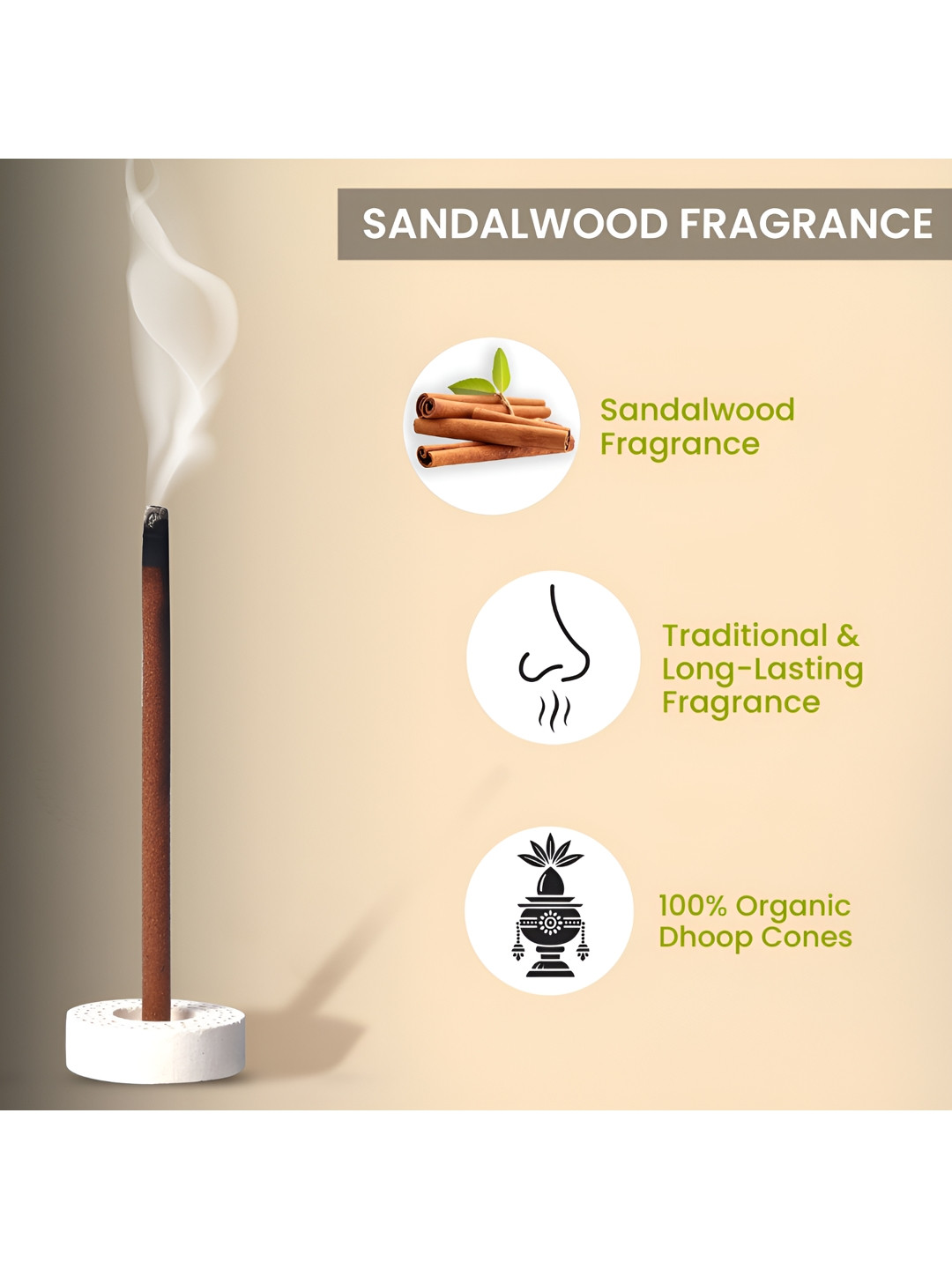 manokamna Fresh Flowers Dhoop Sticks With Natural Sandalwood Fragrance - 27 Pcs