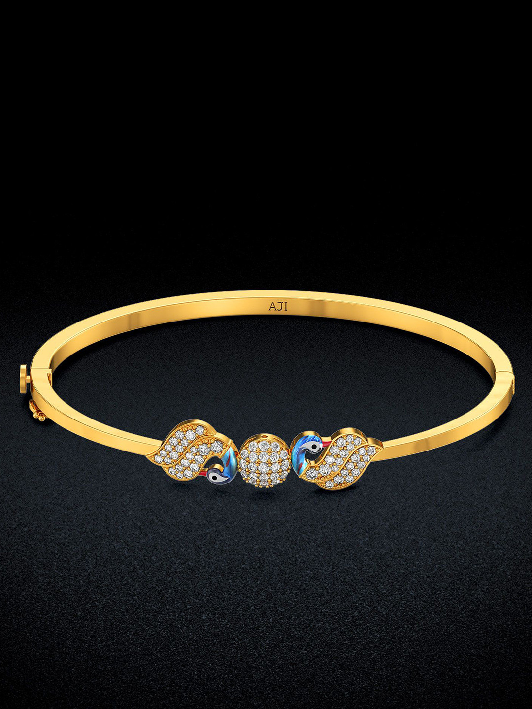 Joyalukkas 22KT Peacock Majesty Gold Bangle-  8.805  gms