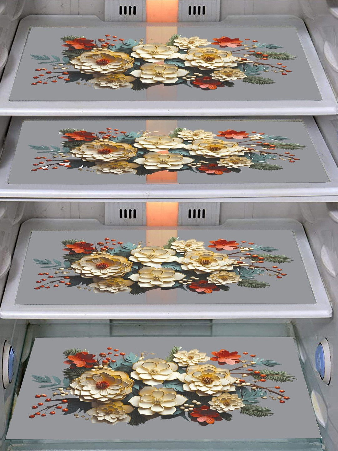 LooMantha Pack of 4 PVC Waterproof Fridge & Drawer Mats