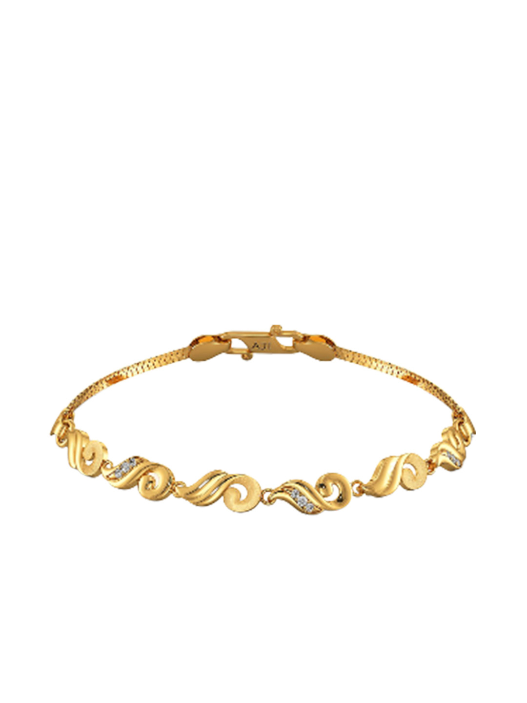 Joyalukkas Women 22Kt Floral Leaf Gold Bracelet- 7.156 gm