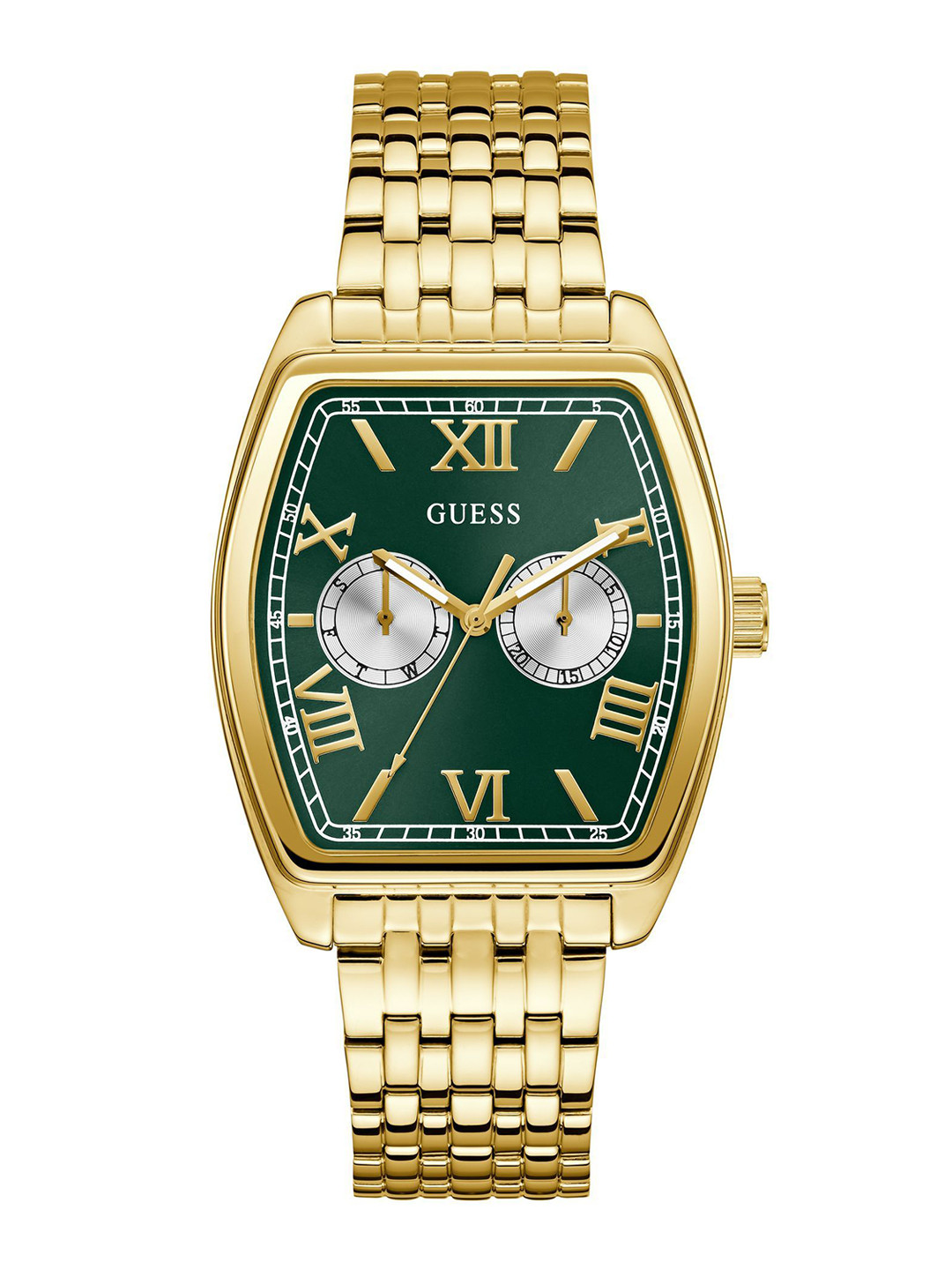 GUESS Men Gabriel Bracelet Style Straps Rectangle Dial  Analogue Watch GW0975G2